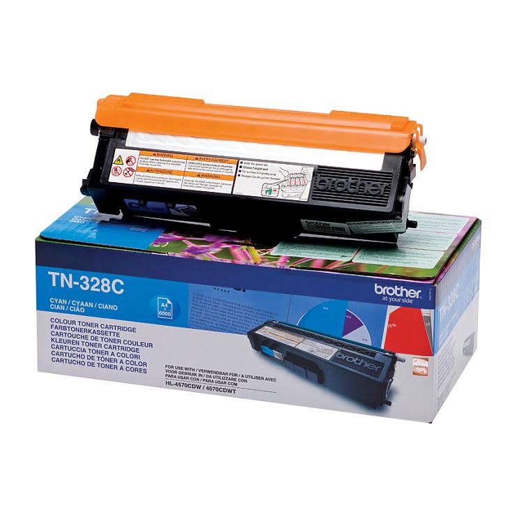 Toner Brother TN-328C, 6000 faqe, për DCP-9270CDN, HL-4570CDW, MFC-9970CDW - Blu