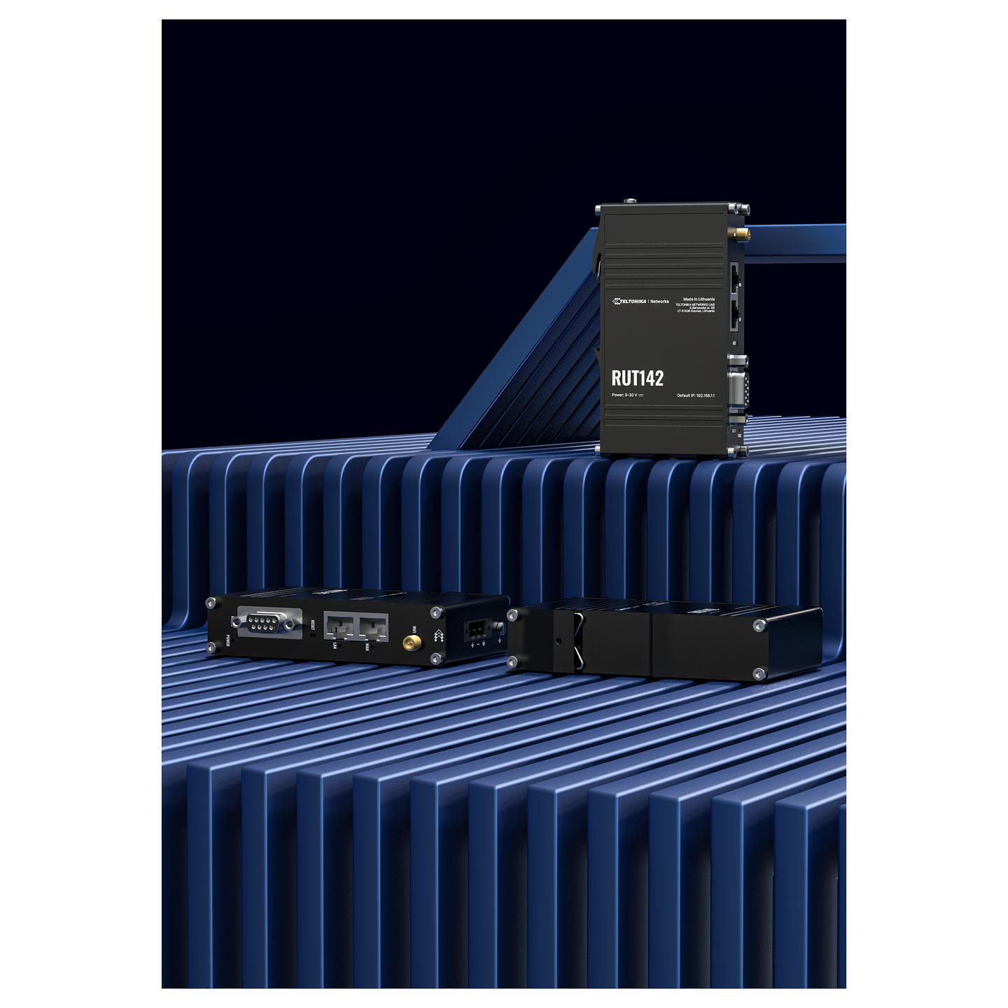 Teltonika, RUT142, Ruter Industrial, Wi-Fi 4, 2.4 GHz, 1× WAN + 1× LAN 10/100 Mbps, RS232, Montim DIN Rail – Zezë - 9
