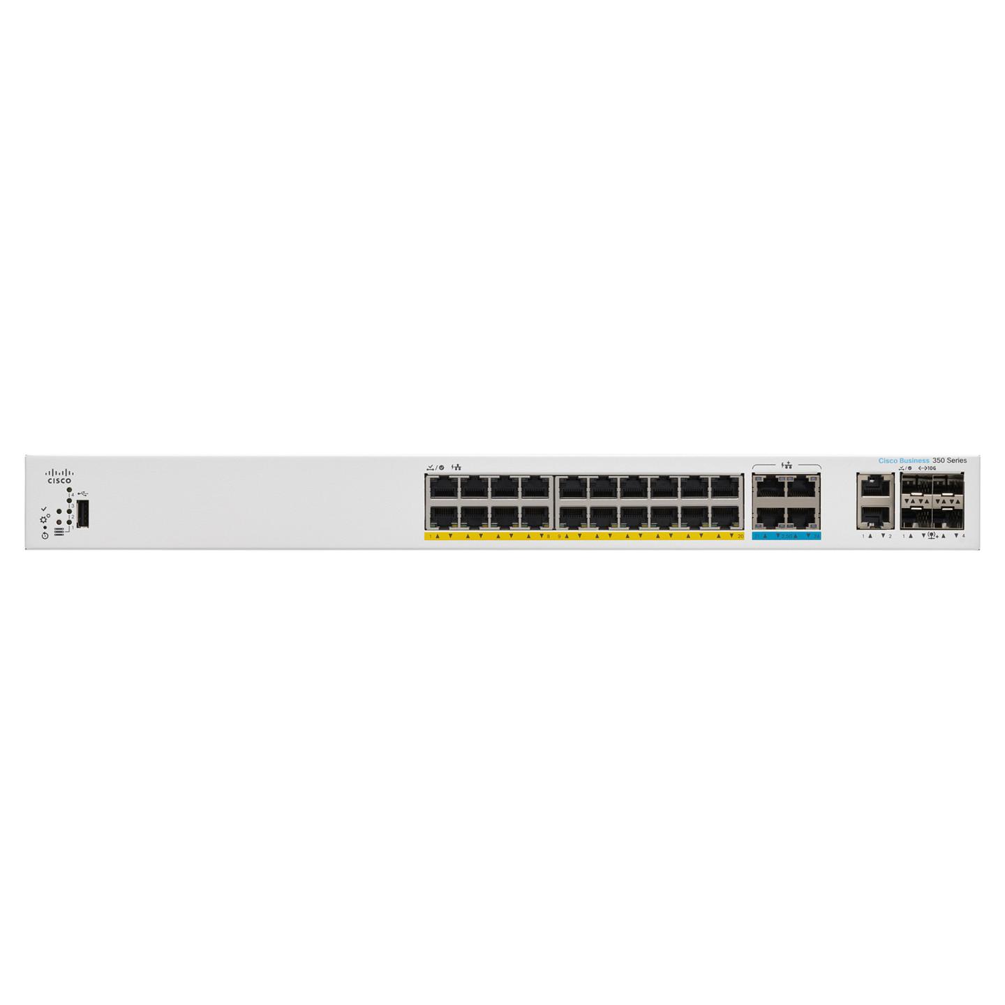 Switch Cisco Catalyst C1300-24MGP-4X, 16x Gigabit Ethernet PoE+, 8x 2.5GbE PoE+, 4x 10GbE SFP+, PoE 375W, Layer 3 Managed, Rackmount 1U - Hiri - 2