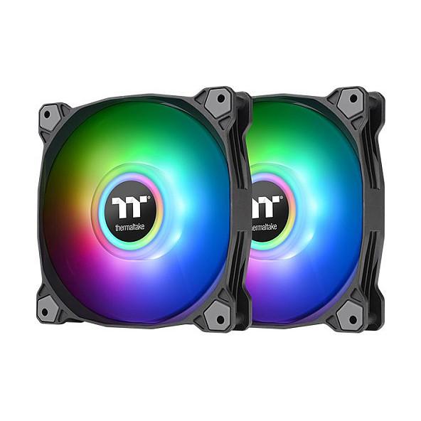Ftohës për Kasë Thermaltake Pure Duo 12 ARGB Sync / 2x 120 mm / ARGB / PWM / 500–1500 RPM / Radiator - Zezë