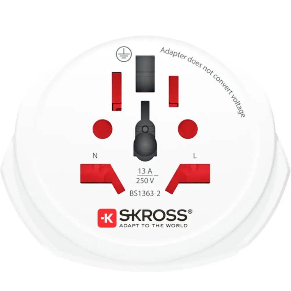 Adapter SKROSS World to USA, 100–250V - Bardhë - 3