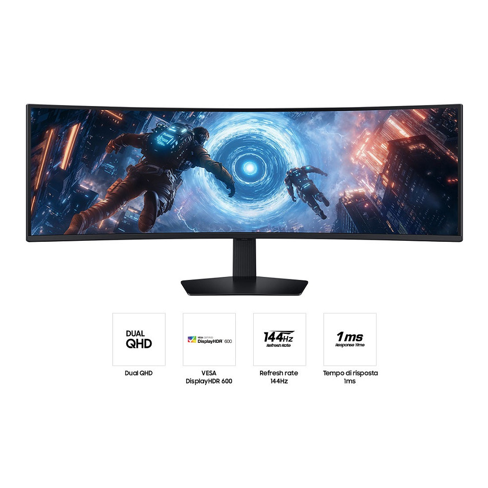 Monitor Gaming Samsung Odyssey G9 S49FG912EU / 49" / Dual QHD VA / LCD / 144 Hz / 1 ms / HDMI+USB+DP - Zezë - 4