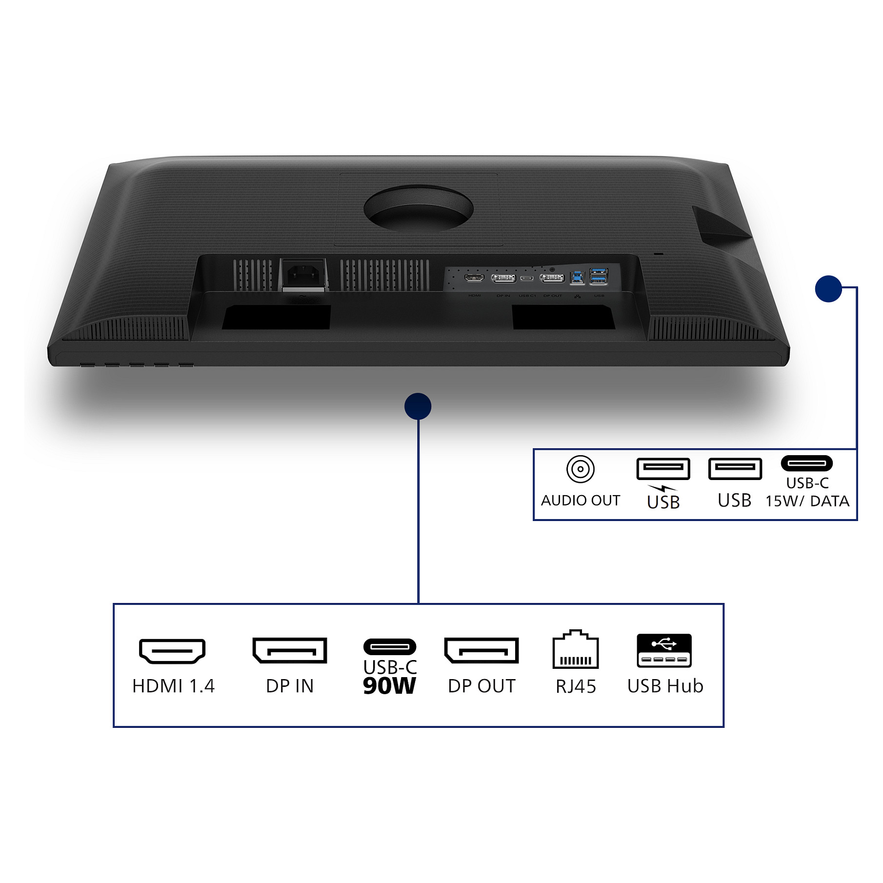 Monitor Philips 24B2U3301D / 24.1" / WUXGA IPS / LCD / 100 Hz / 4 ms / HDMI+USB+DP+HDCP - Zezë - 6