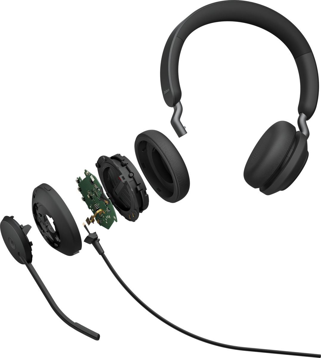 Kufje me kabllo Jabra Evolve2 40 SE / USB-C&USB-A   – Zezë - 3