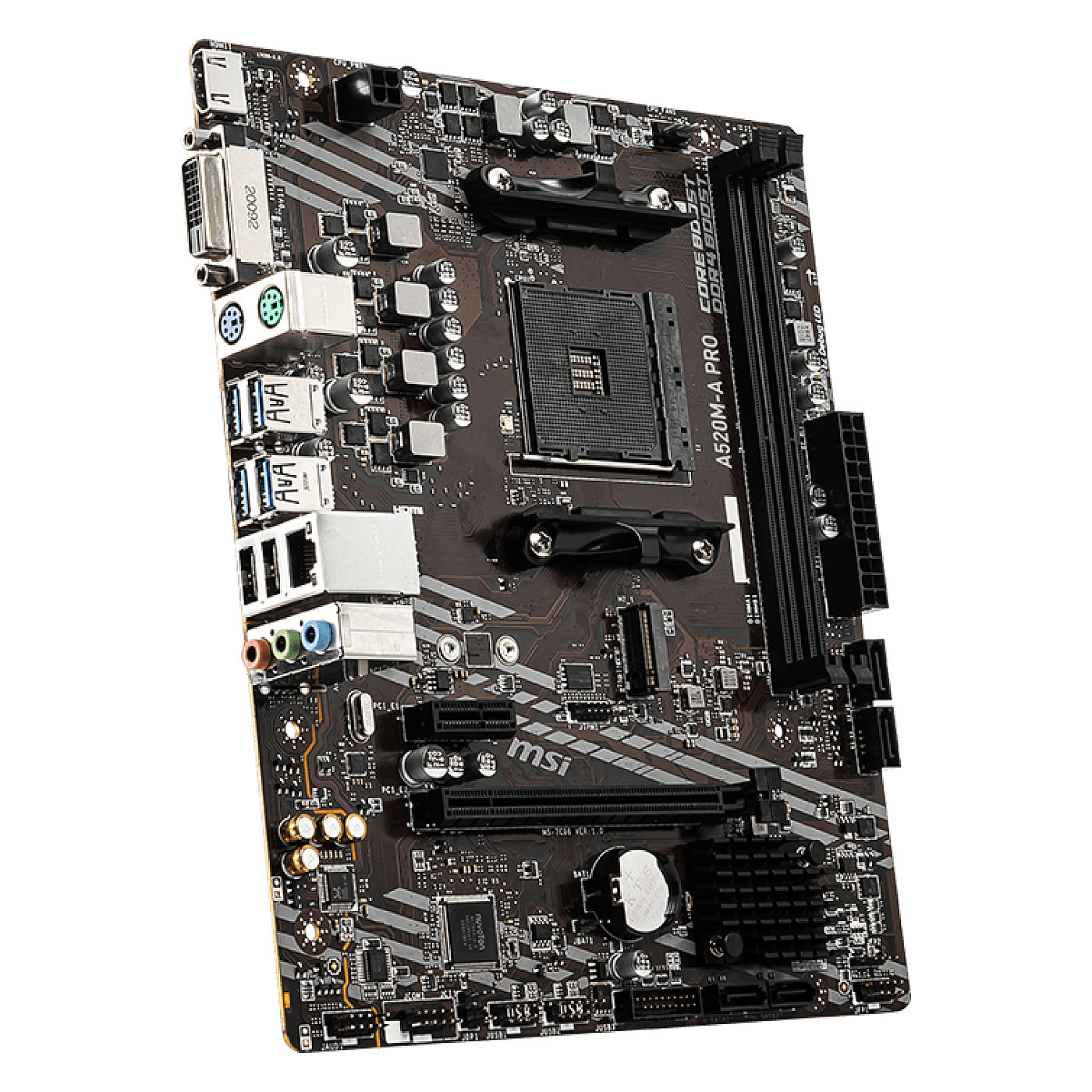 Pllakë Amë MSI A520M-A PRO / AMD AM4 / A520 / DDR4 / Micro-ATX / 1GbE LAN - 4