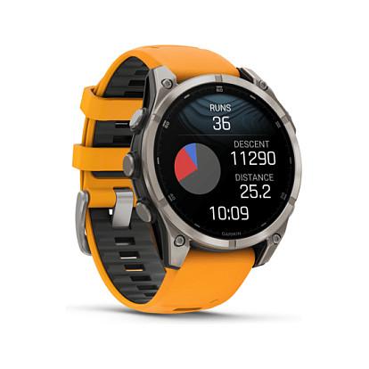 Orë e Mençur Garmin fēnix 8 AMOLED Sapphire, 47mm, GPS Multi-Band - Portokalli/Hiri - 7