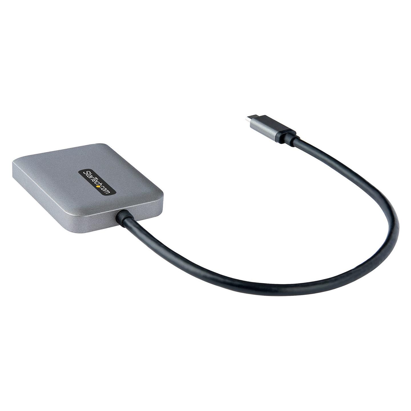 Adapter Grafik StarTech.com MST14CD122HD, USB-C në 2x HDMI, 4K 60Hz, MST, HDR, kabllo 30cm - Gri/Zezë - 2