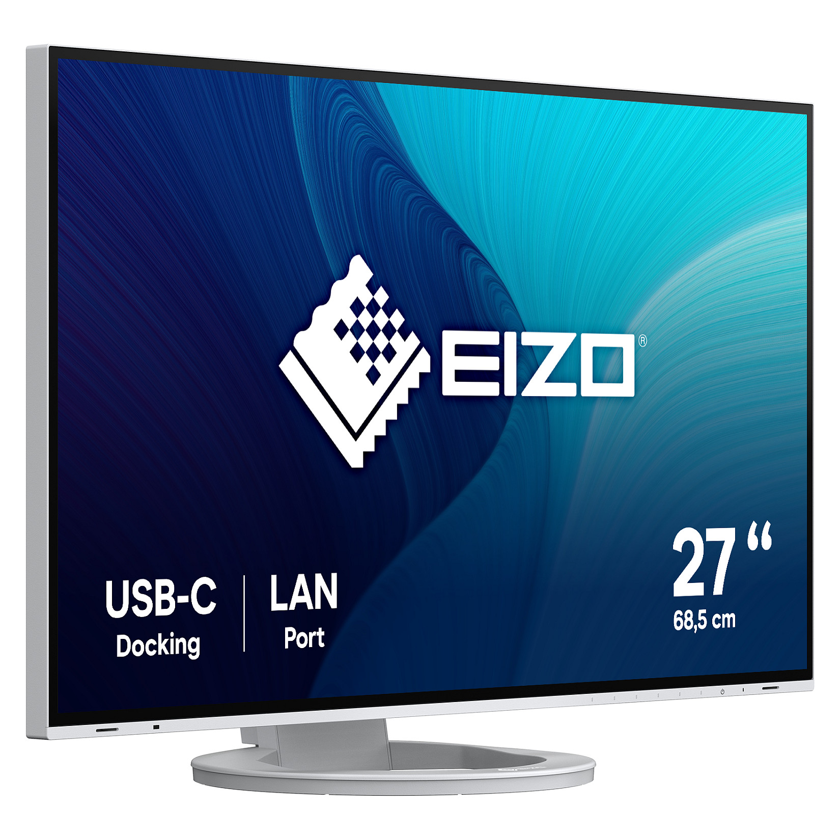 Monitor EIZO EV2795-WT / 27″ / WQHD IPS LED / 60Hz / 5ms / USB + HDMI + DP + USB-C - Bardhë - 8
