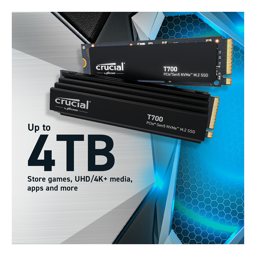 SSD M.2 4TB Crucial T700 NVMe PCIe 5.0 x 4 - 2