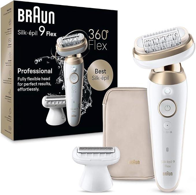 Depilator elektrik Braun Silk-épil 9 Flex SES9-011 / 3D Flex / MicroGrip / 40 Pinça / 0.5mm / Smart Touch / SmartLight / 50 Min / Wet & Dry