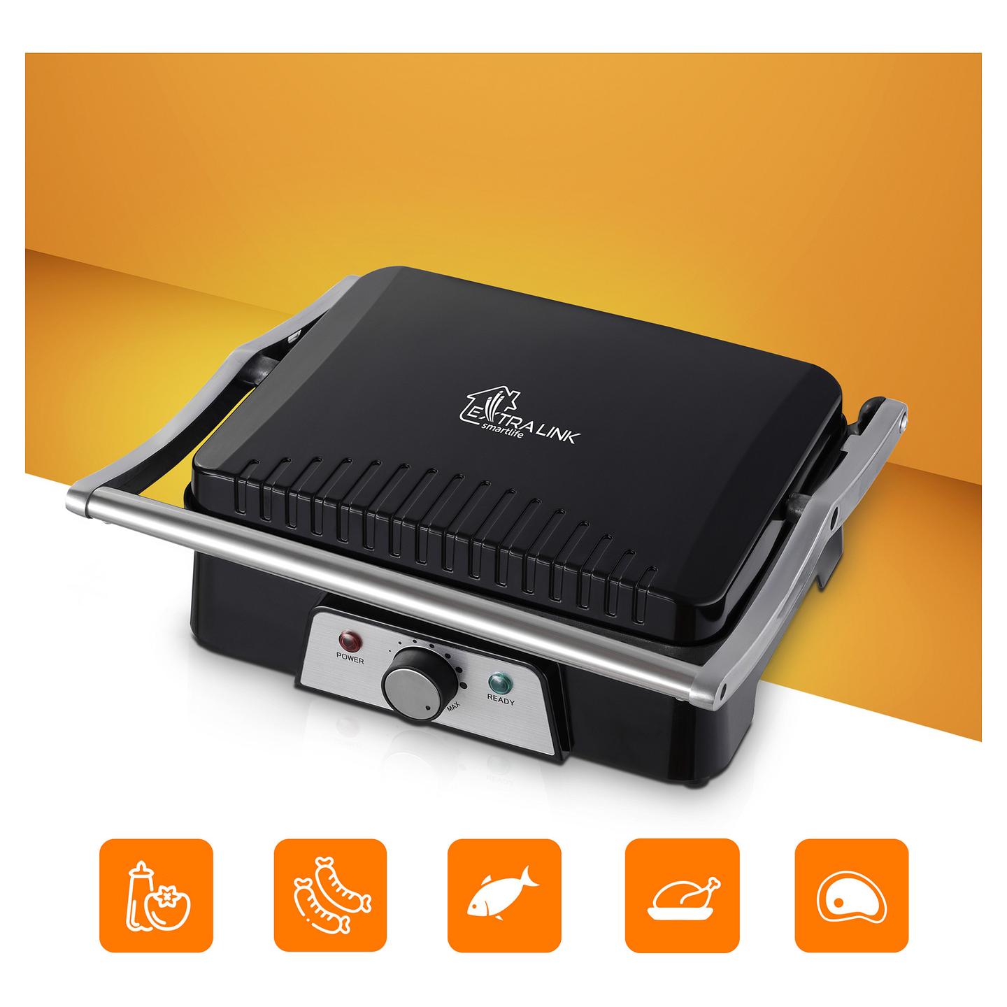 Grill Elektrik Extralink Smart Life SJ-36, 2000W, 1334cm², Kontakt, 180° - Zezë - 3