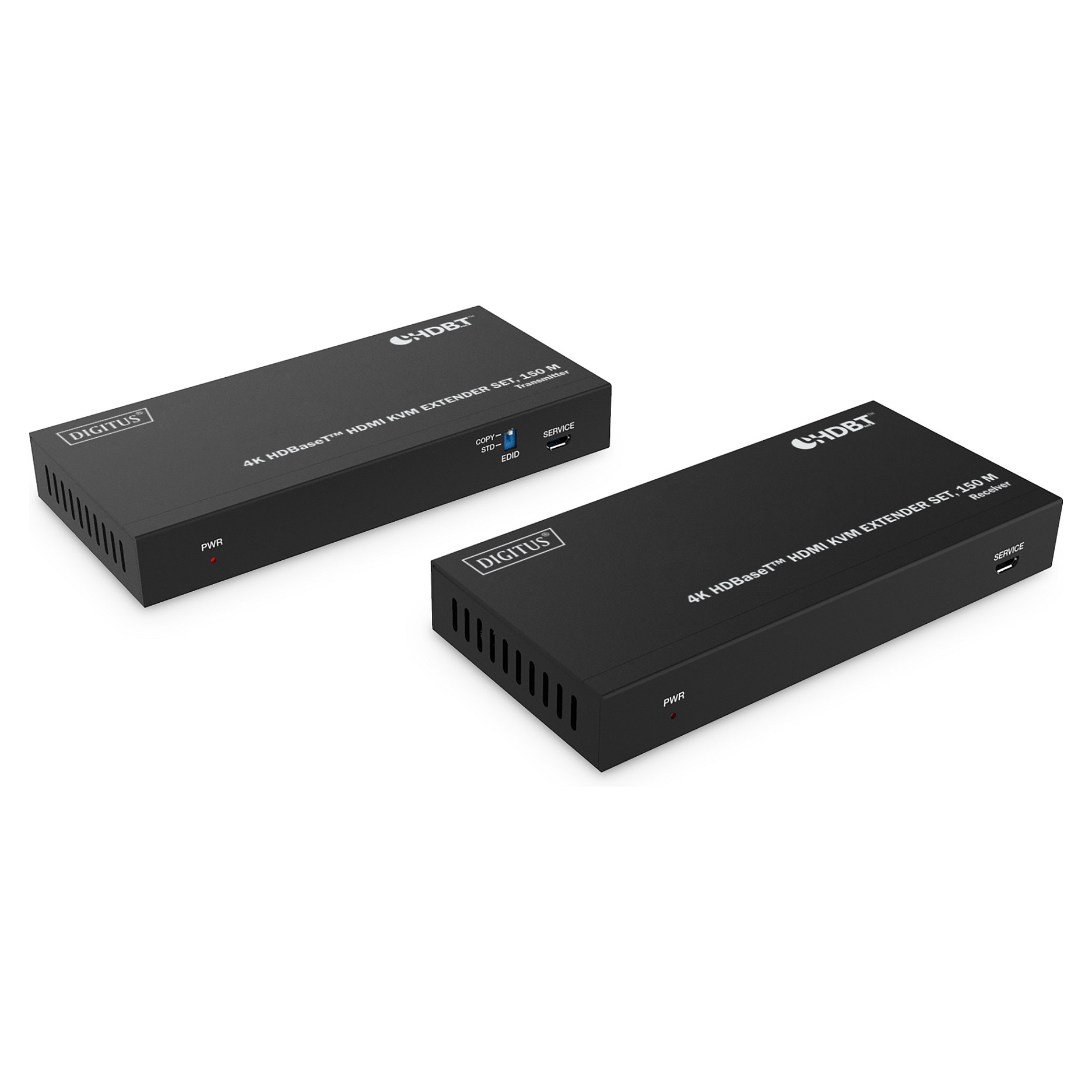 Kabllo HDMI DIGITUS 4K HDBaseT HDMI KVM Extender Set USB 1.1 150m / për transmetim profesional AV me kontroll KVM - 1