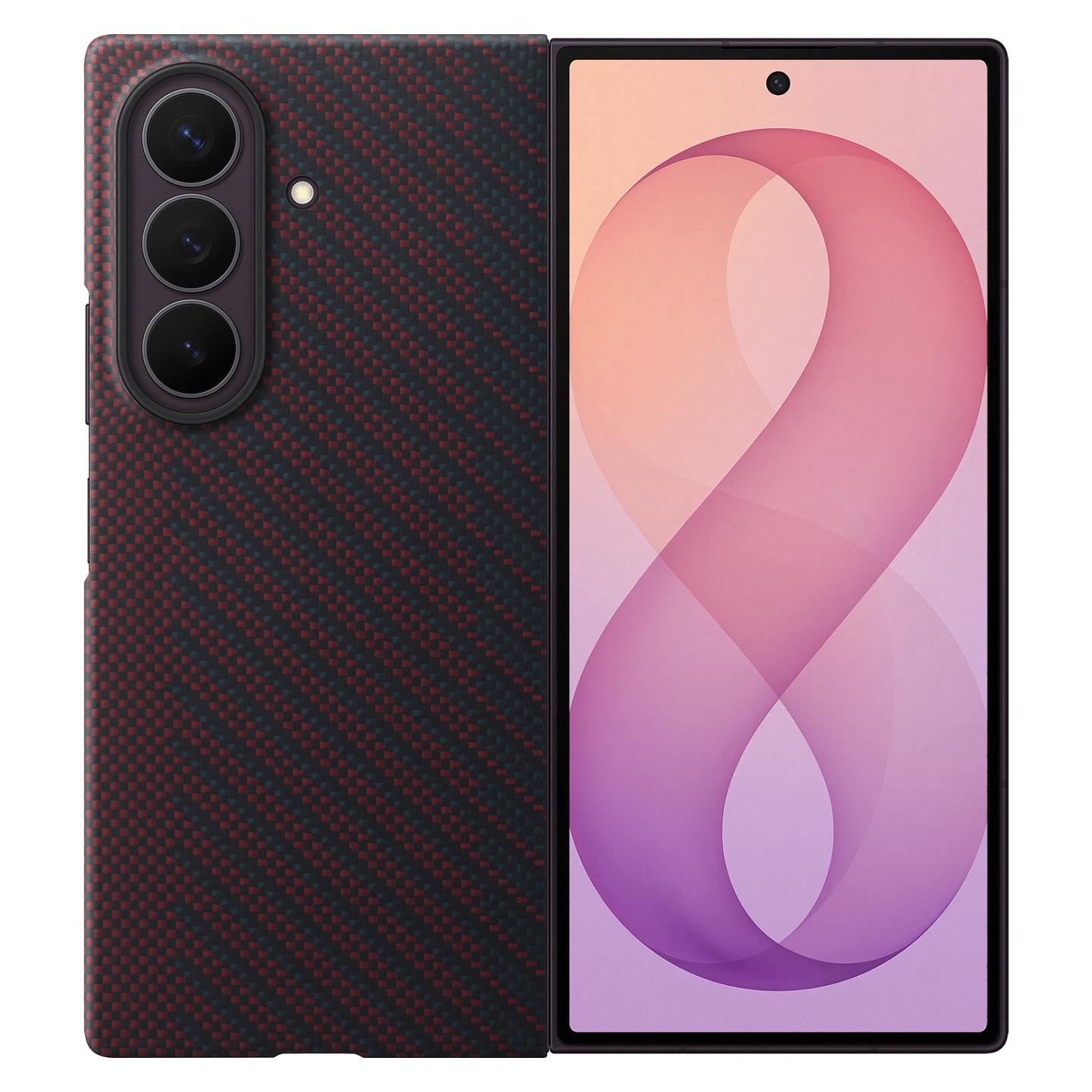 Case për Telefon Samsung EF-KF976SREGWW Carbon Magnet Case për Galaxy Z Fold8 Ultra - Kuqe