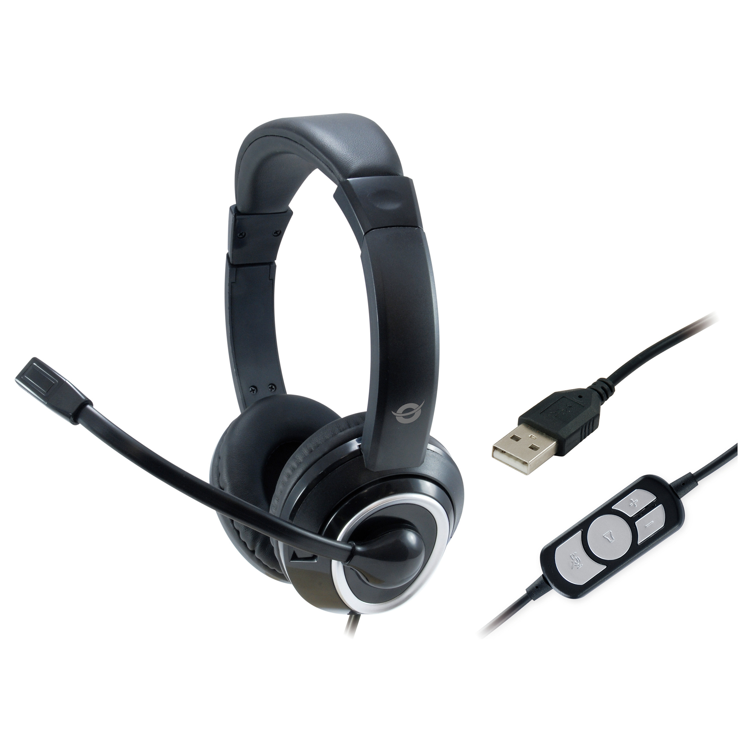 Kufje pa Kabllo Conceptronic USB Stereo Headset / with Integrated Microphone / 2.0 m – Zezë - 2