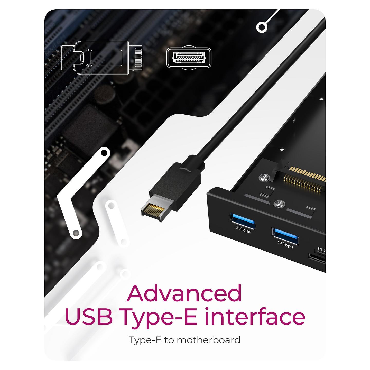 Hub ICY BOX IB-HUB1419-i3, 2x USB-A, 2x USB-C, SD, microSD, 20Gbps, 3.5" - Zezë - 2