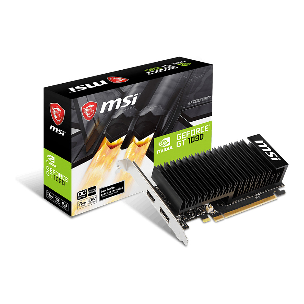 Kartelë Grafike NVIDIA MSI GT1030 2GB OC LP / Passiv / DDR4 - 1