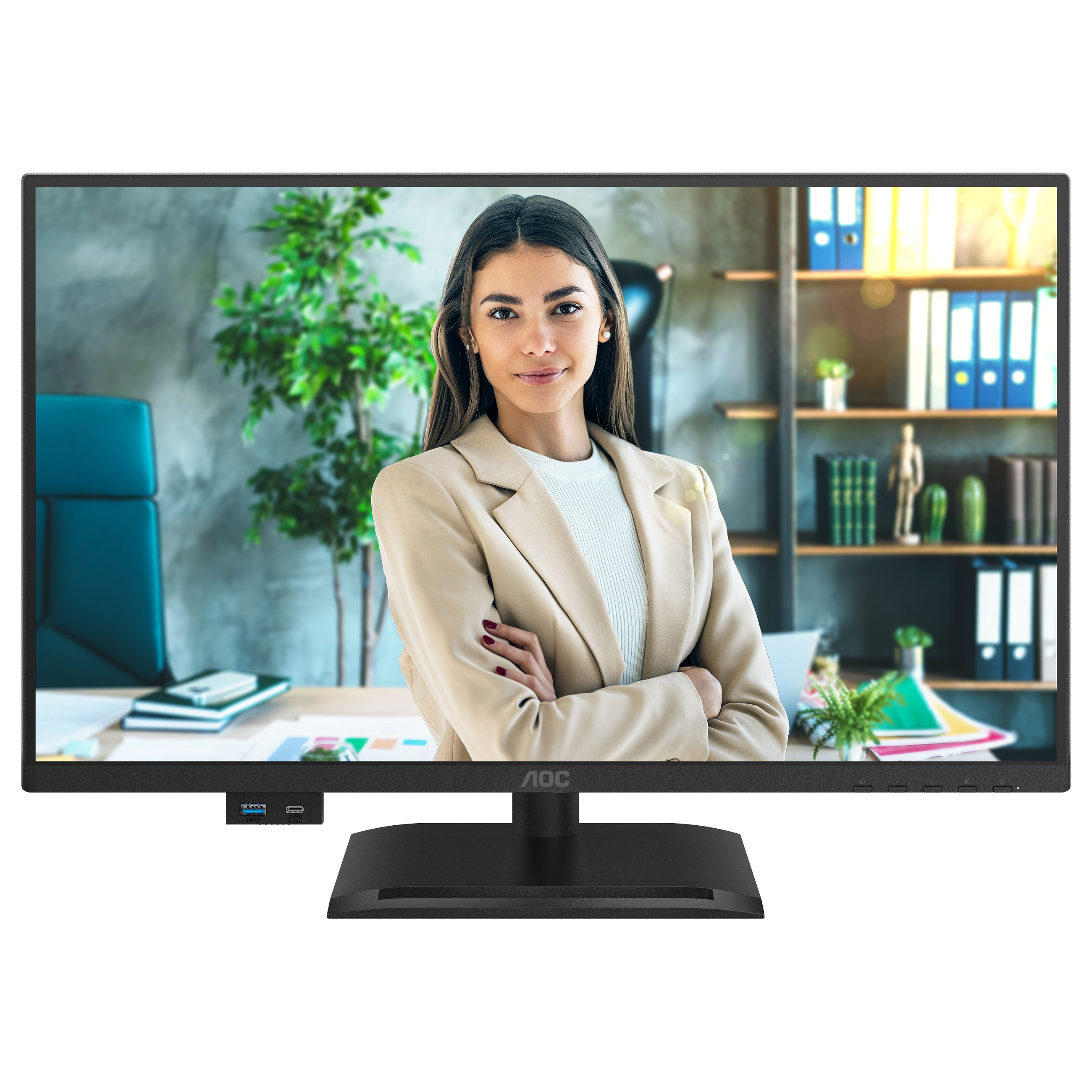 Monitor AOC 24P4U / 23.8" / Full HD IPS / 120 Hz / 4ms / USB +USB-C + VGA + HDMI + DP - Zezë - 5