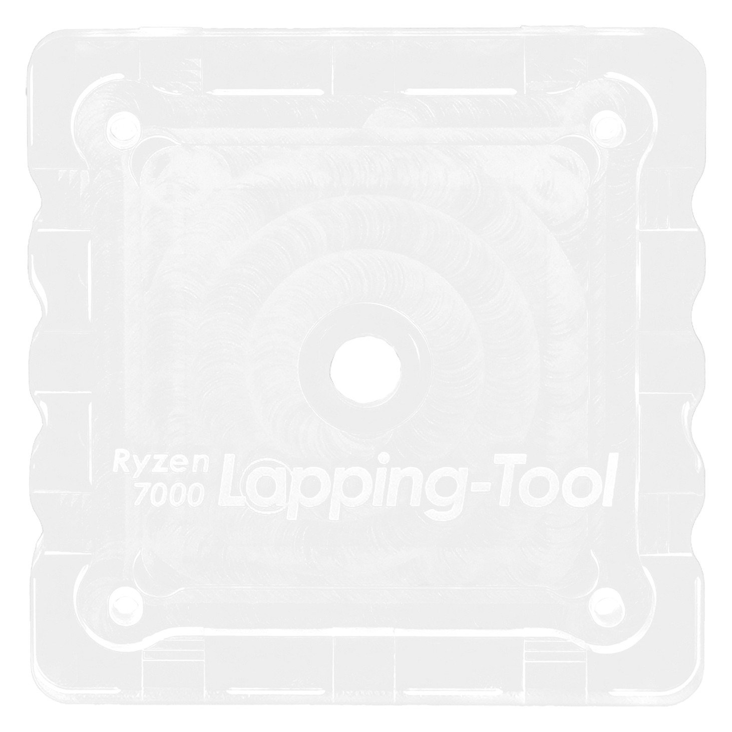 Aksesor për Ftohës Thermal Grizzly Ryzen 7000 Lapping Tool / Për AMD AM5 / 3× Zmerile / Lapping Tool – Transparent - 3