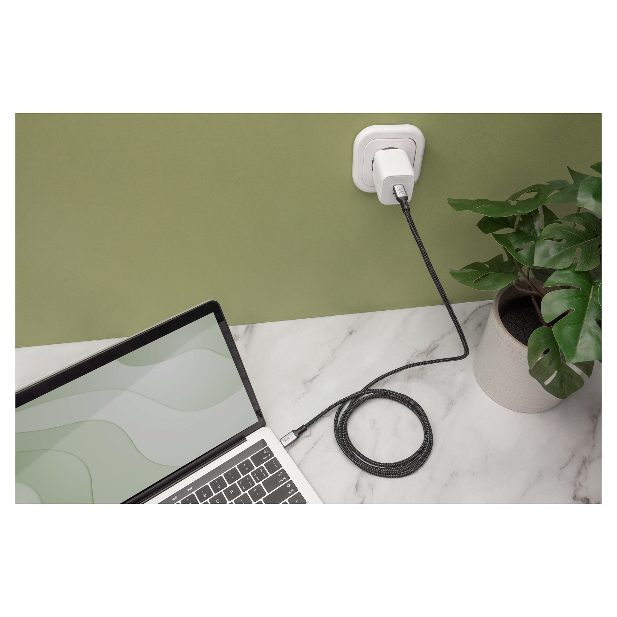 Kabllo USB DIGITUS 4.0 Type‑C në Type‑C 20 Gbit/s 3m - Zezë - 3