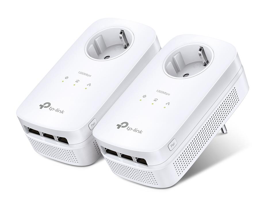 TP-Link TL-PA8030P KIT / AV1200 / 3x Gigabit / Prizë e Integruar / 2 Adapterë – Bardhë