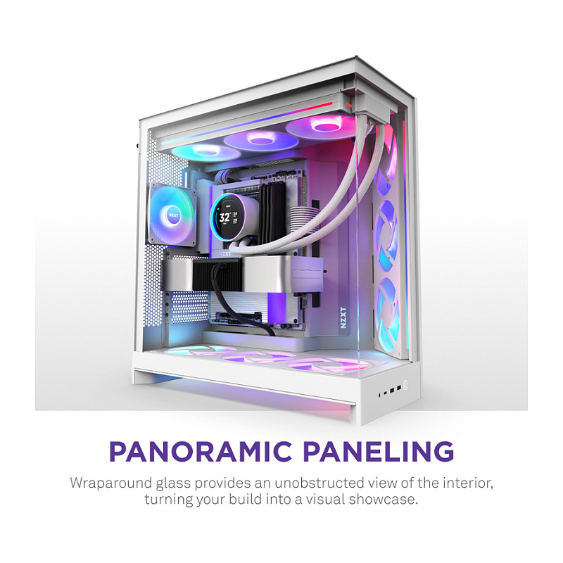 Kasë NZXT H9 Flow RGB+ CM-H92FW-P1 -Bardhë - 7