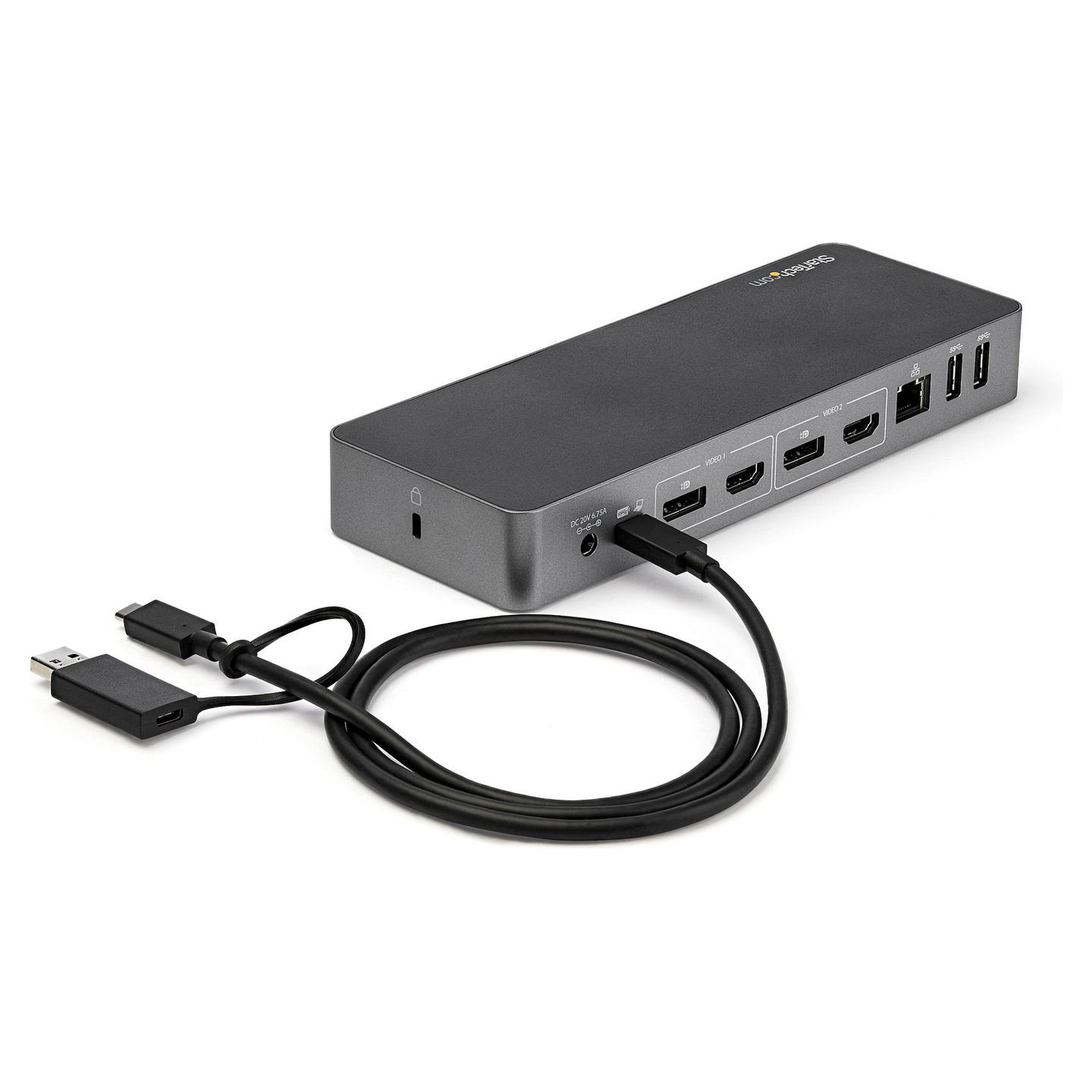 Docking Station StarTech.com DK30C2DPPDUE, 4× HDMI/DisplayPort, USB-C, 3× USB-A, Gigabit Ethernet, PD 60 W – Zezë , Gri - 8