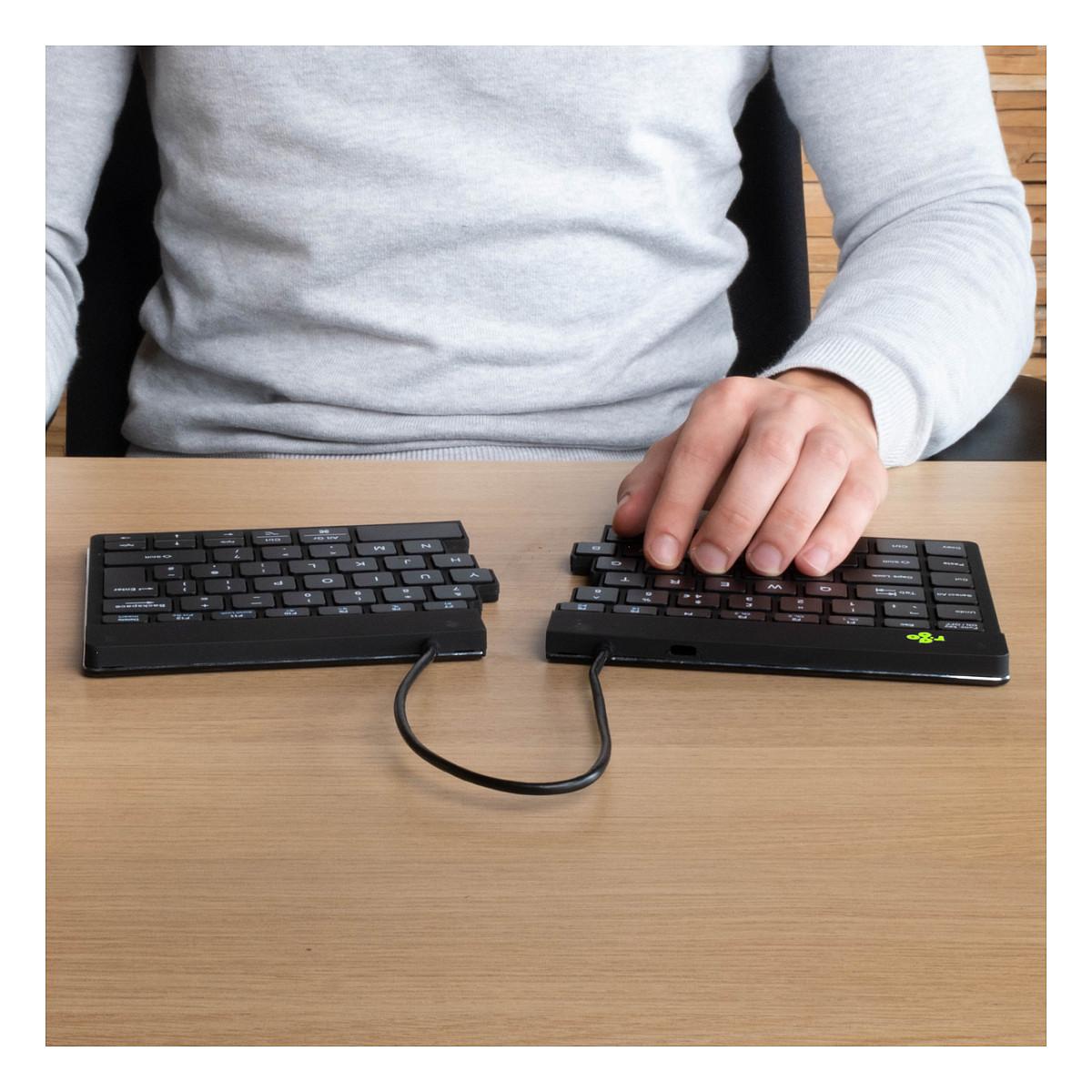 Tastierë pa kabllo R-Go Tools R-Go Split Break / QWERTZ (DE) / Mini / Ergonomike / Scissor / Bluetooth 5.0 / 2.4 GHz / 2 Pjesë – Zezë - 7