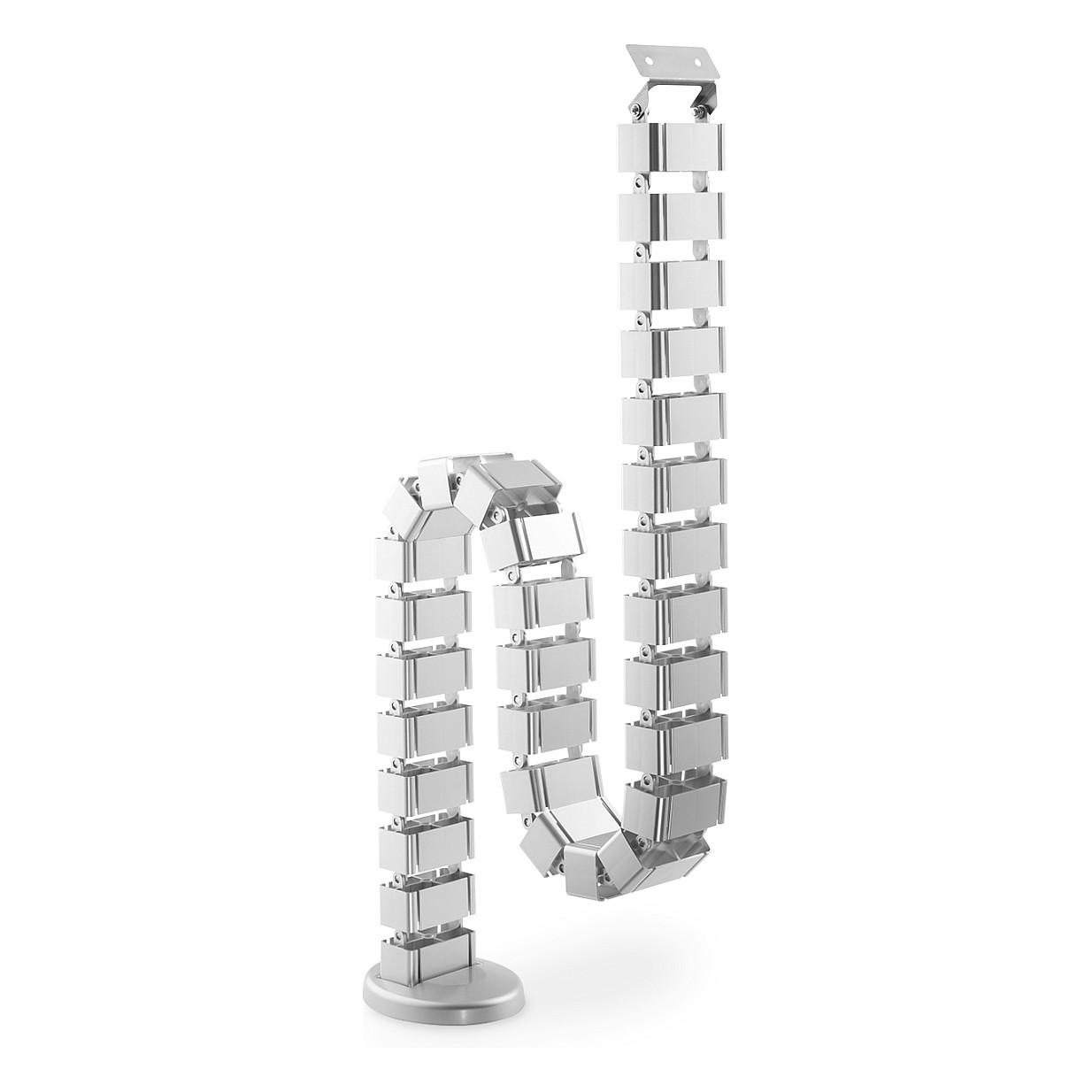 Organizues Kabllosh DIGITUS DA-90506, Fleksibil, 1.3m, 4 Kanale, 28 Segmente - Argjend