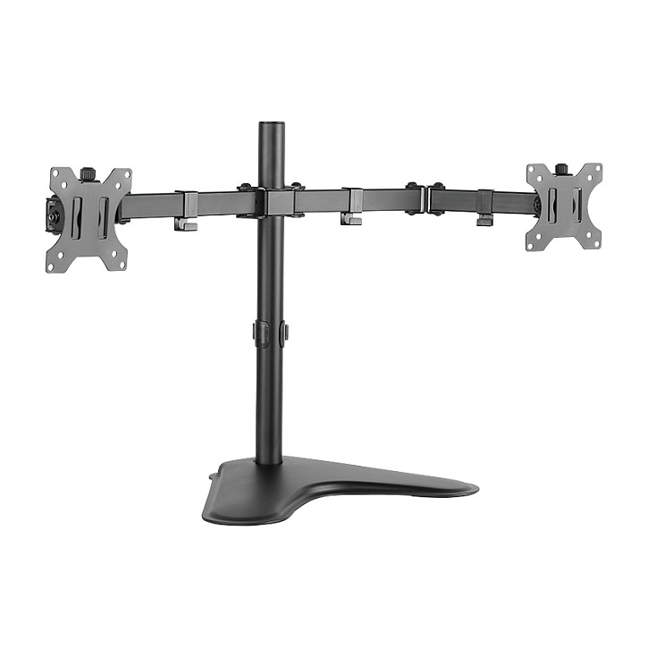 Mbajtëse për Monitor LogiLink BP0045 Dual Monitor Desk Stand 13''–32'' / 16 kg / 2 Monitors – Zezë - 1