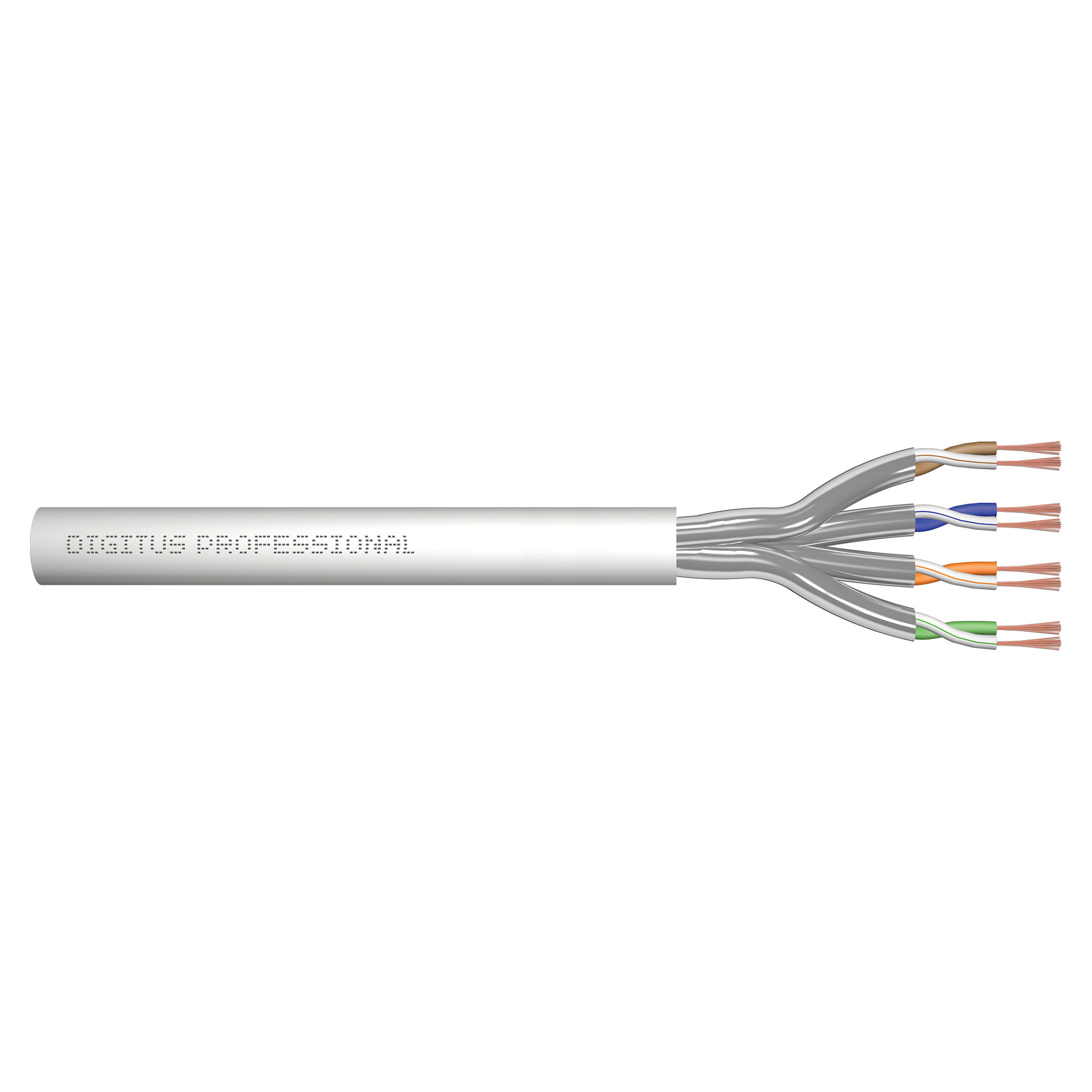 Kabllo për rrjet DIGITUS Cat6A / U/FTP / Twisted Pair / 100m / Roh - Gri - 1