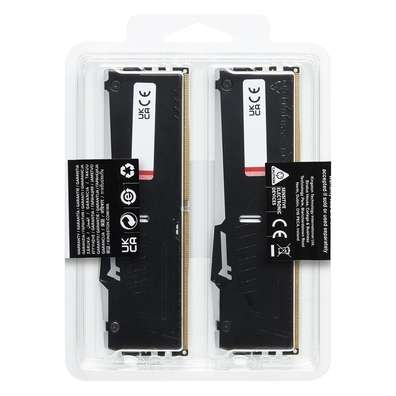 RAM Memorie DDR5 Kingston FURY Beast RGB / 32GB (2x16GB) / DIMM / 6400MT/s / CL32 / 288-pin - Zezë - 6