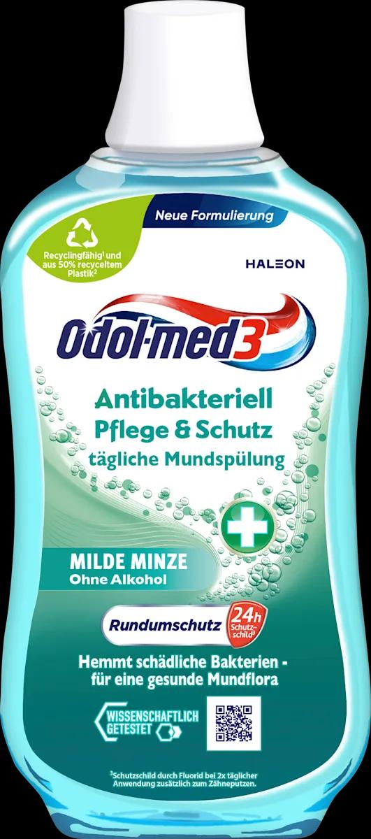 Shpëlarës për Gojë Odol-med3 Antibakteriell Pflege & Schutz / 24H Mbrojtje / Me Fluorid / Pa Alkool / 500 ml