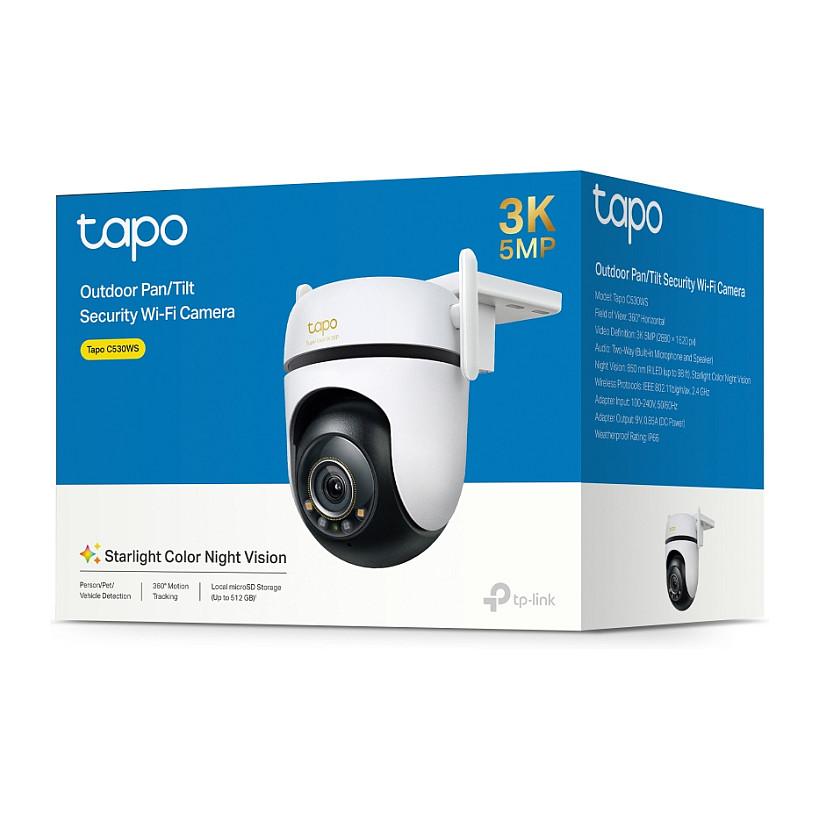 Kamerë Sigurie IP CCTV TP-Link Tapo C530WS, 3K 5MP, Wi-Fi, Pan & Tilt 360° - Bardhë - 6