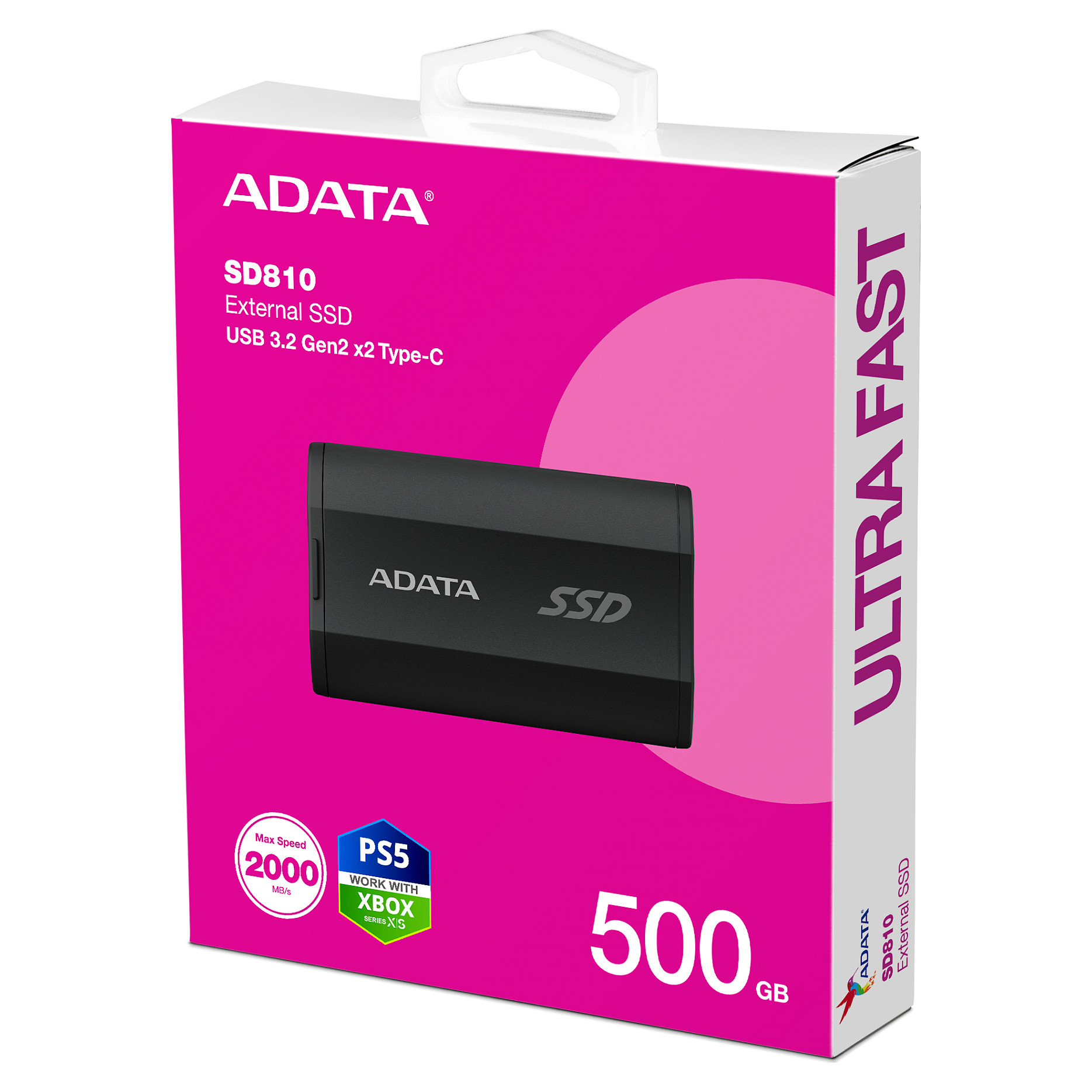 SSD e Jashtme ADATA SD810 / USB‑C 3.2 Gen 2x2 (20Gbps) / 500GB - Zezë - 6