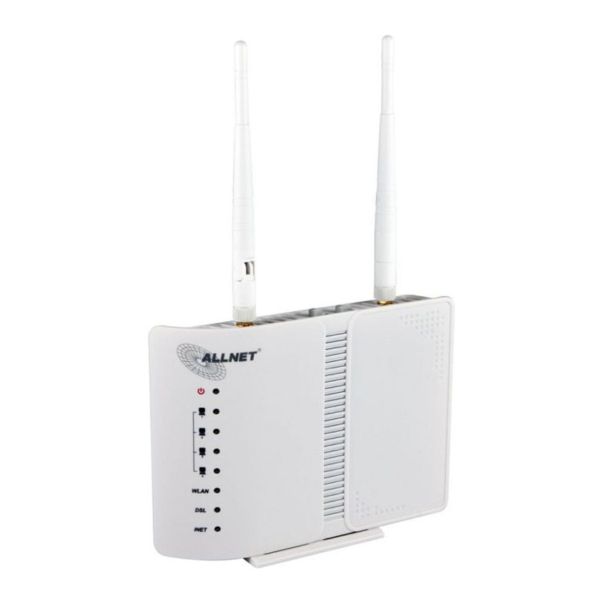 ALLNET ALL-WR02400N ADSL2+ WiFi Router Modem 300Mbps 4x LAN Bridge AP Annex B/J - 1