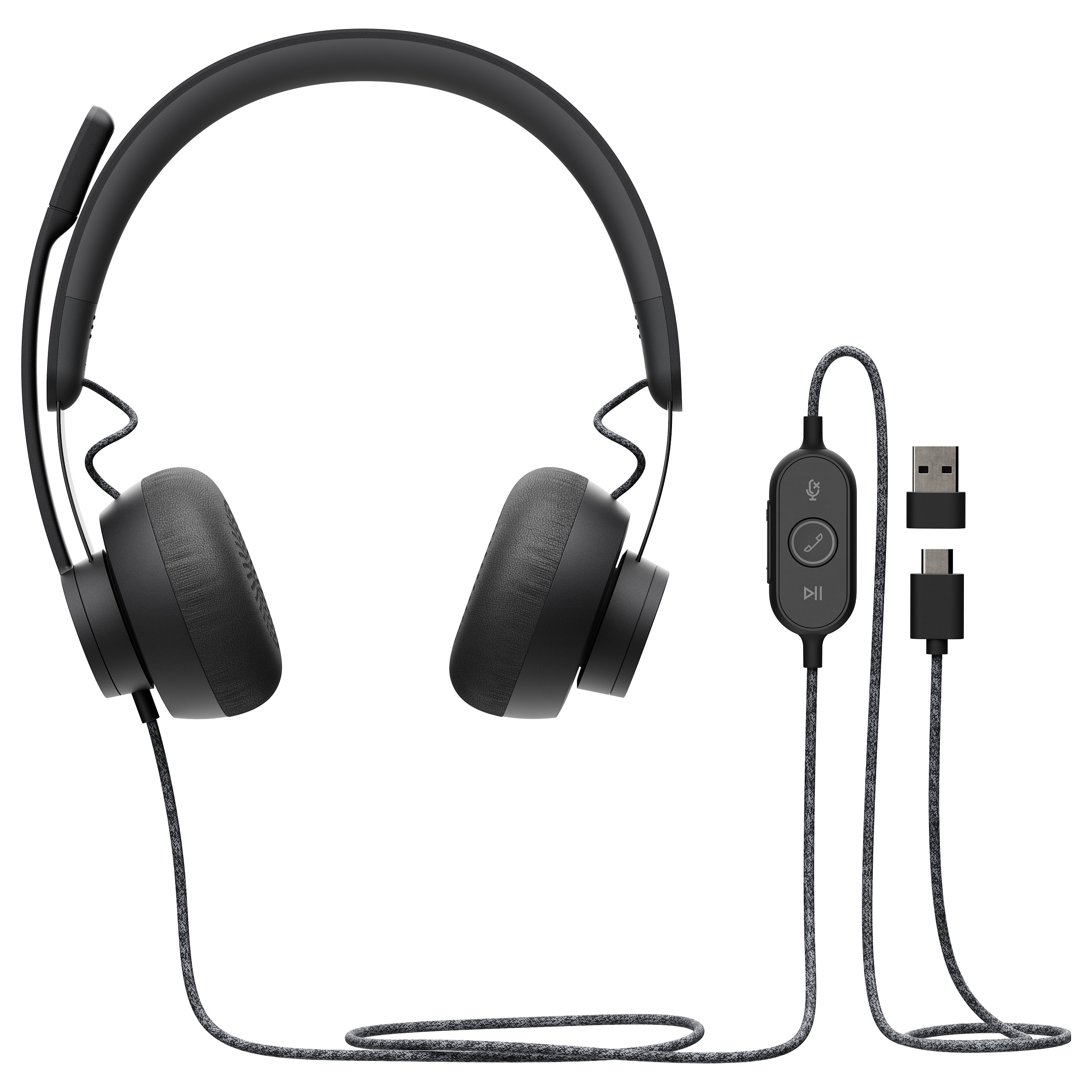 Kufje me kabllo Logitech Zone Wired UC / USB-C & USB-A / Duo - Graphite