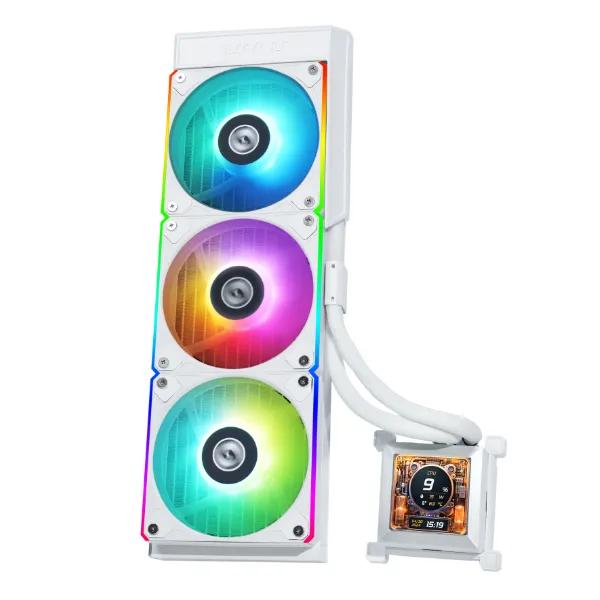 Ftohës për Procesor Lian Li HydroShift LCD 360 Fanless ARGB, 360mm, LCD 2.88", AM4/AM5, LGA 1700/1851 - Bardhë