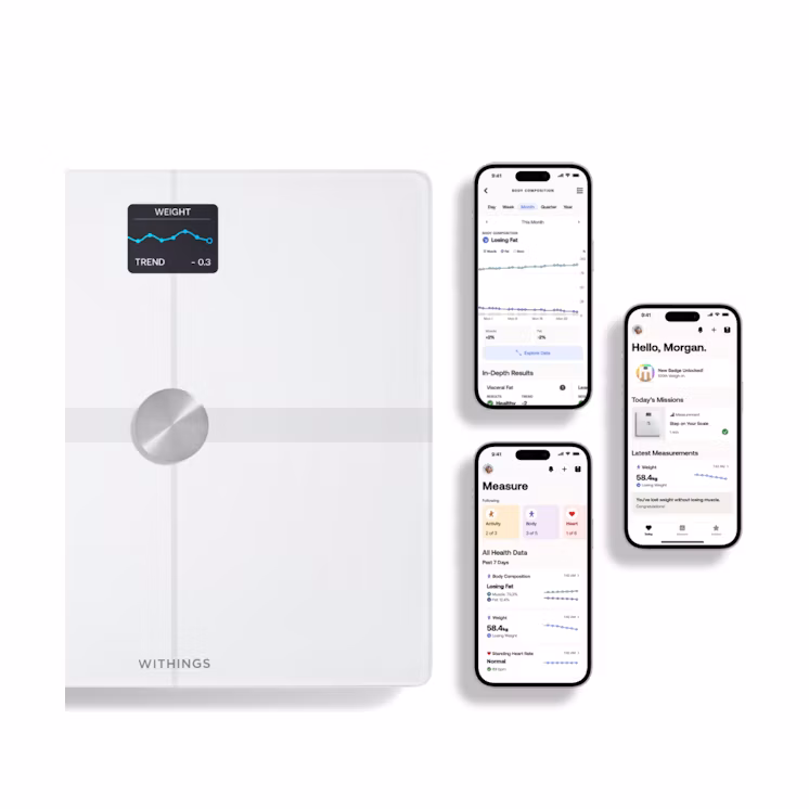 Peshore Smart Withings Body Smart / Body Composition / BMI / Body Fat / Muscle Mass / Visceral Fat / BMR / Wi-Fi / Bluetooth / 200kg – Bardhë - 3