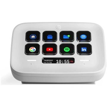 Kontrollues i shkurtoreve Elgato Stream Deck Neo, 8 taste LCD të personalizueshme, 2 pika prekëse, USB-C - Bardhë
