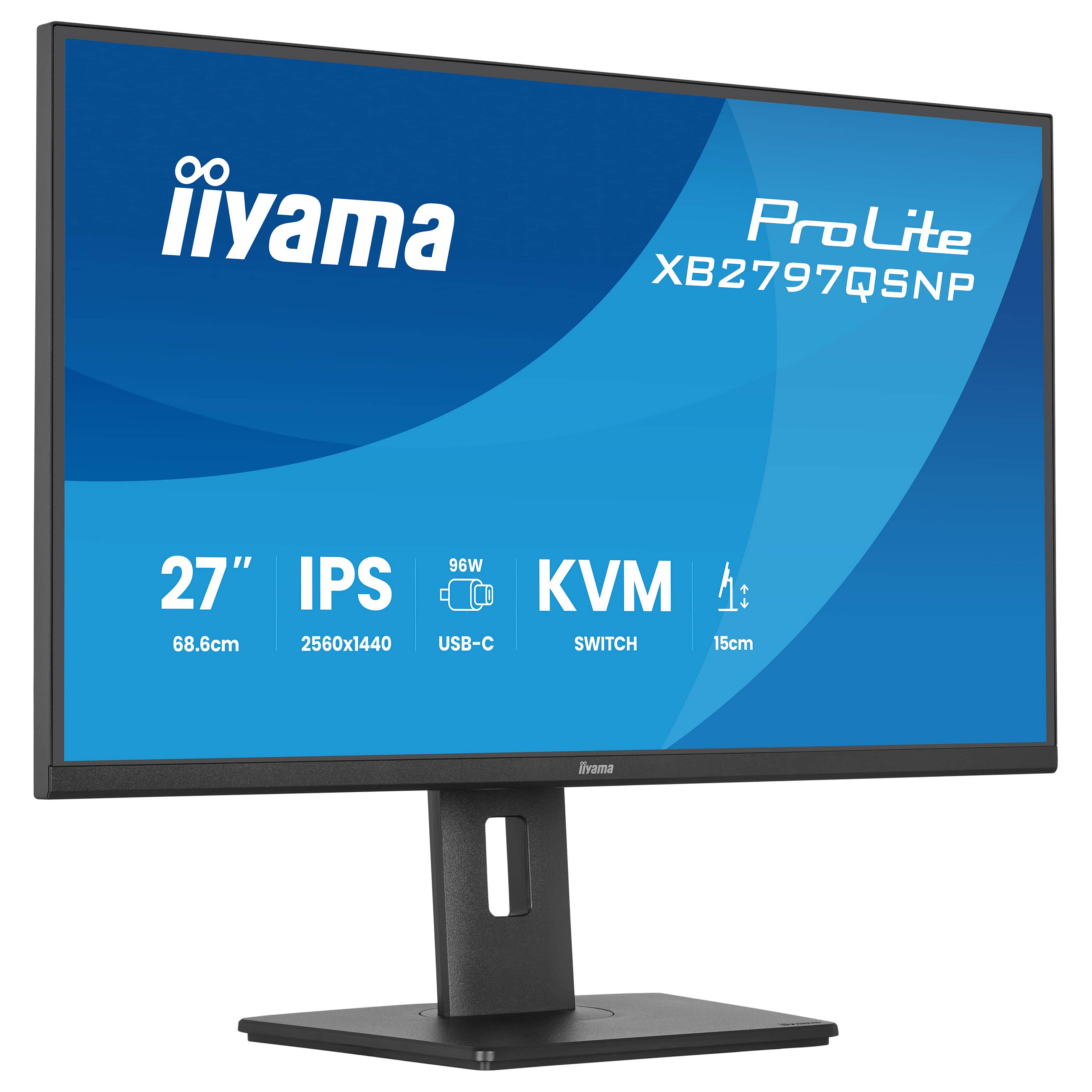 Monitor iiyama XB2797QSNP-B1 / 27"/ Quad HD IPS LED / 75Hz / 1ms / HDMI+USB+DP+HDCP - Zezë - 5