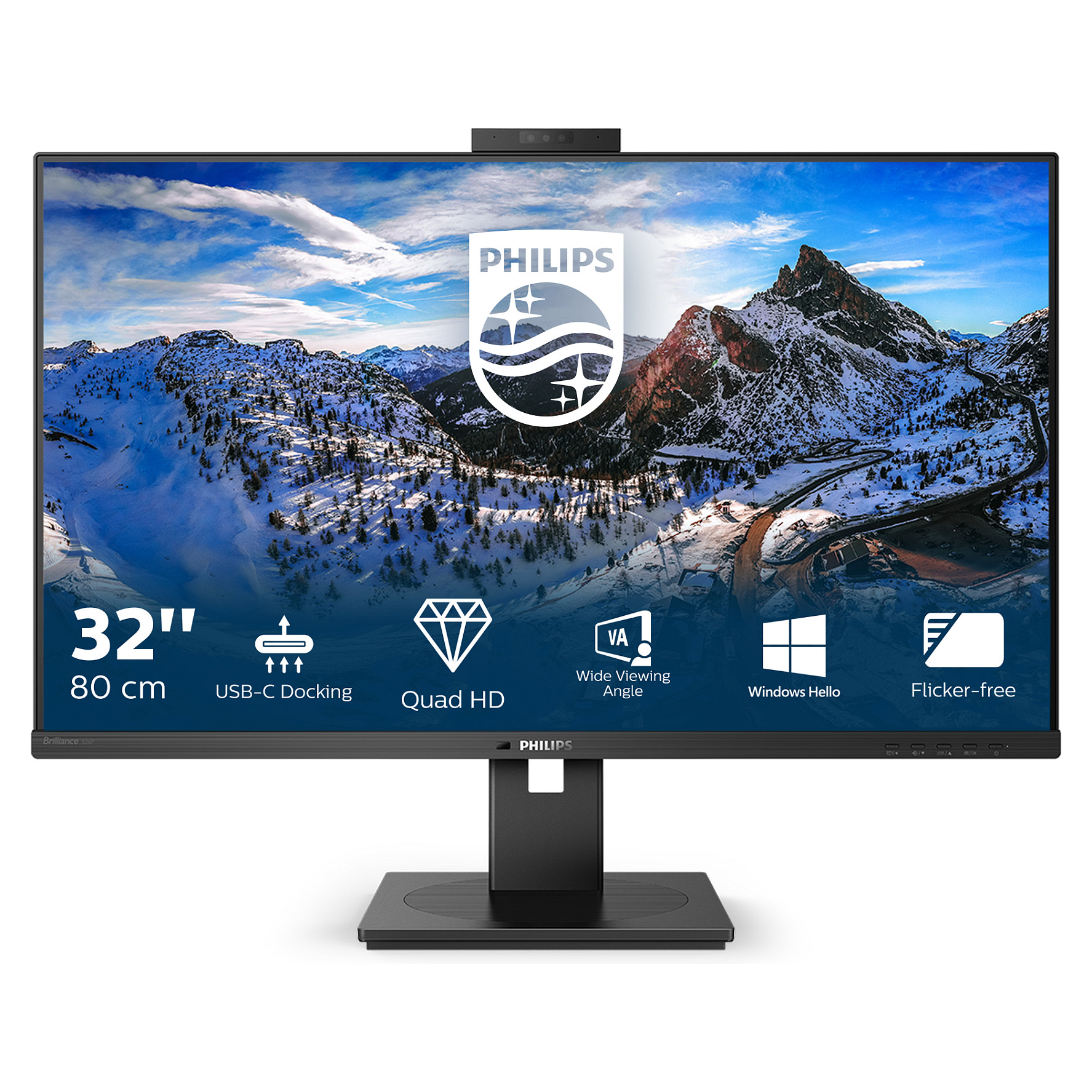 Monitor Philips P Line 326P1H / 31.5" / QHD IPS / 75Hz / 4ms / HDMI+DisplayPort+USB-C - Zezë