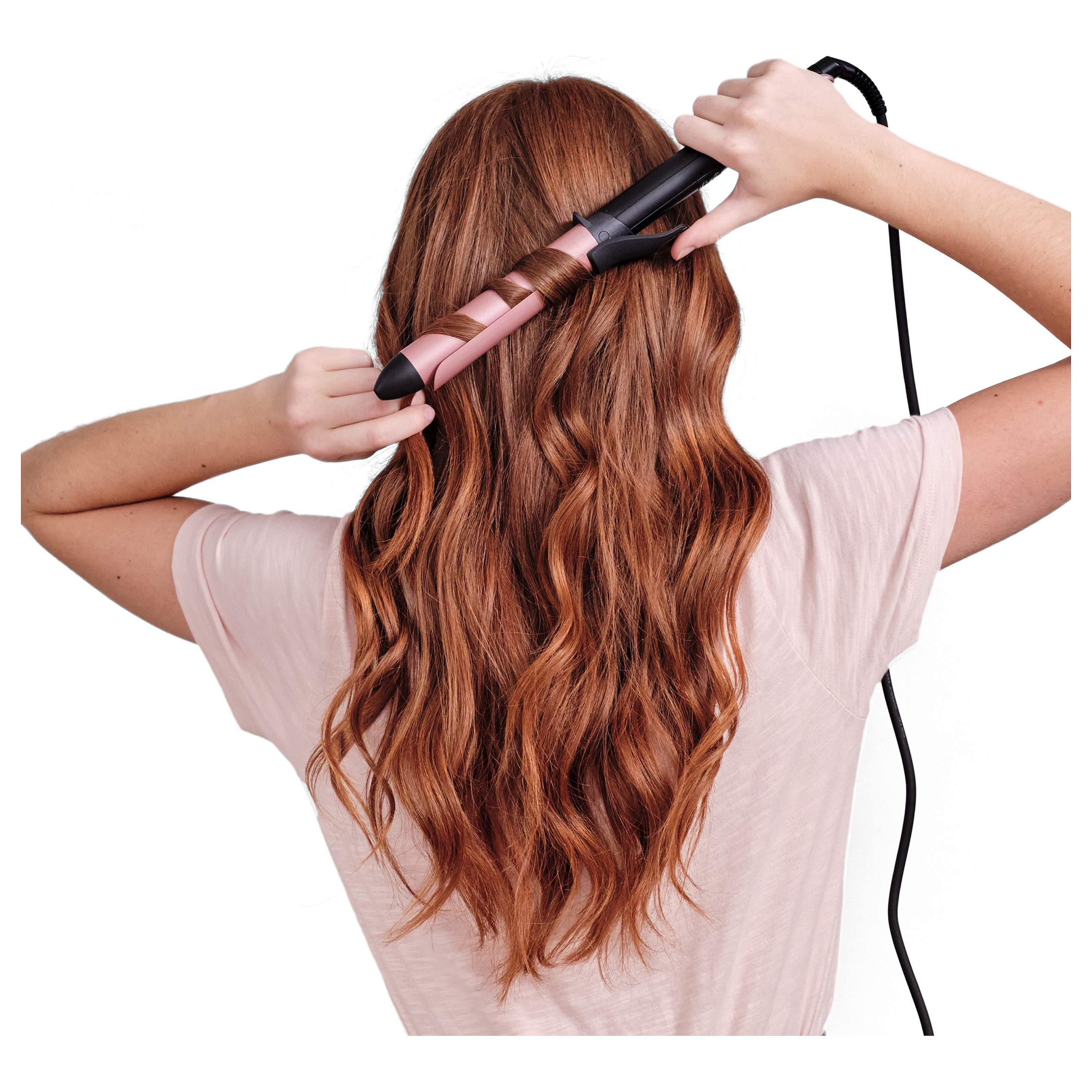 Stiluese për flokë për kaçurrela BaByliss 32mm Curling Tong / Ceramic / 160-210°C / 6 Temperatura / 45s –  Zezë/Rozë - 12