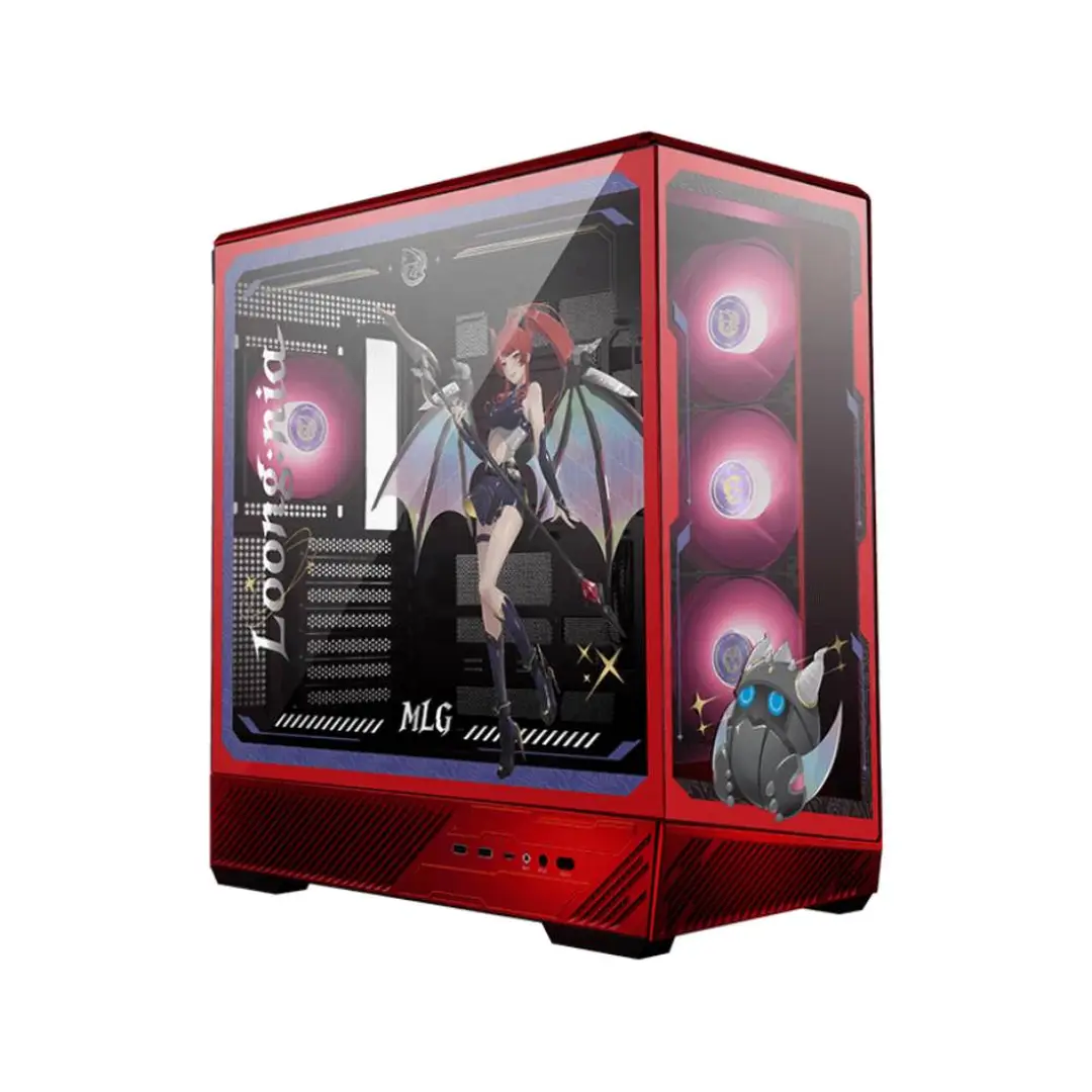 Kasë MSI PANO 130R MLG EDITION / Midi Tower / ATX / 4x 120mm ARGB Fan / Tempered Glass - Kuq/Zeze