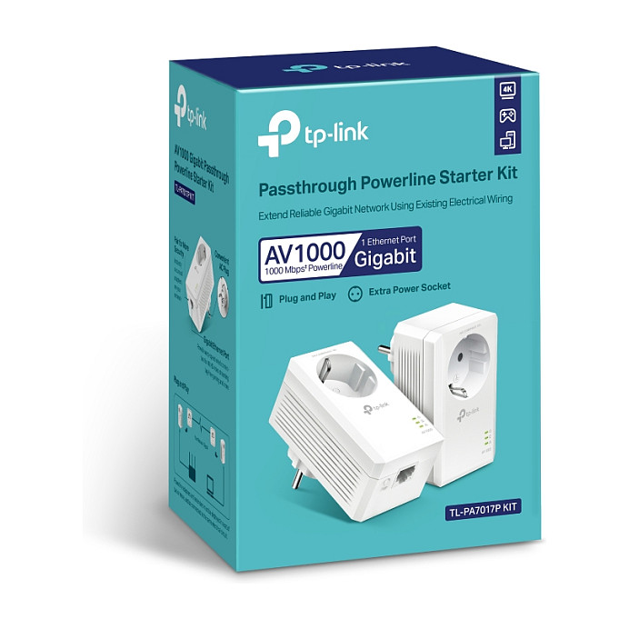 Power-LAN TP-Link PA7017P AV100 Adapter Kit - 8