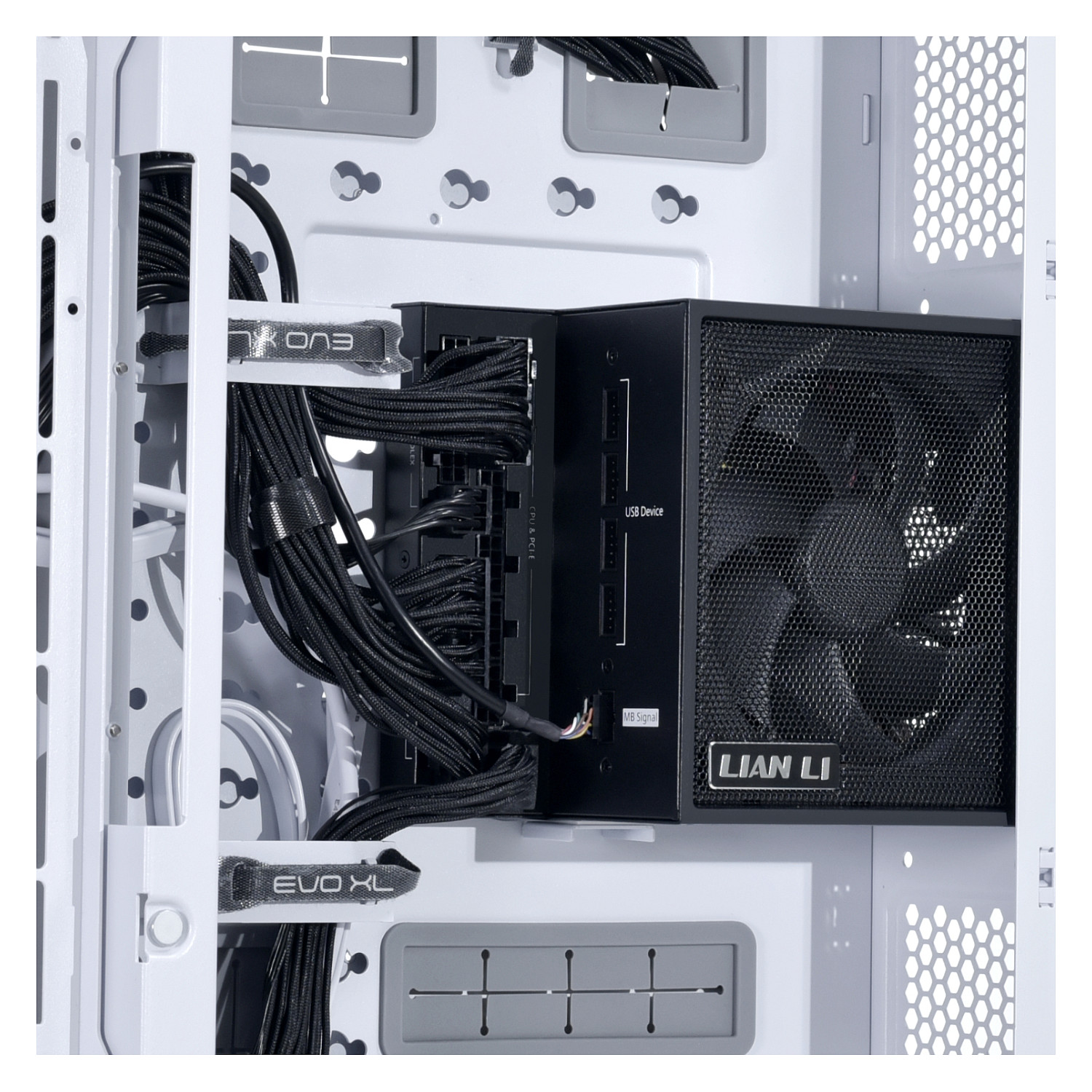 Furnizues Energjie Lian Li EDGE EG0850 / 850W / ATX 3.1 / 80 PLUS Platinum / Cybenetics Platinum / PPLP Platinum / PCIe 5.1 / Plotësisht Modular / L-Shape - Zezë - 11