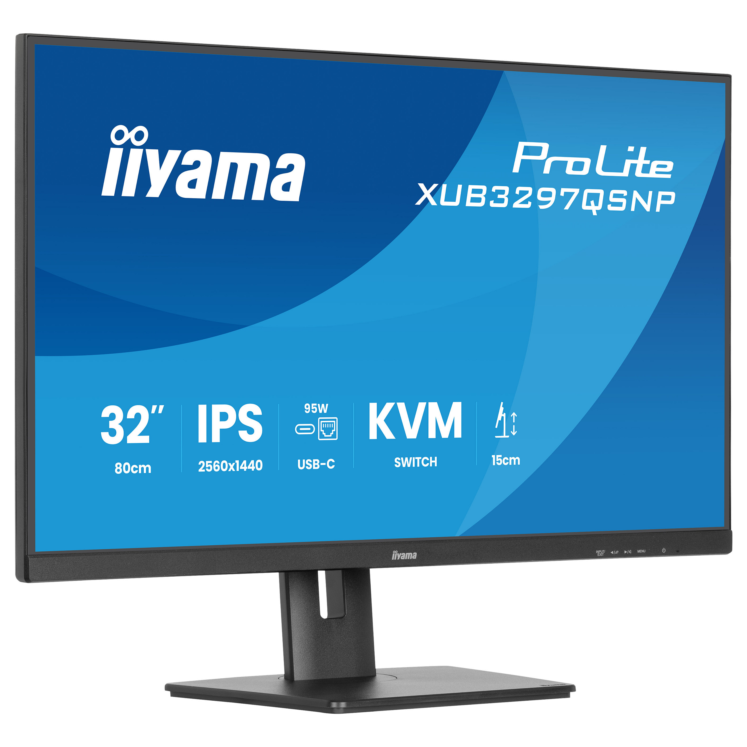 Monitor iiyama XUB3297QSNP-B1 / 32"/ Quad HD IPS / LED / 100Hz / 1ms / USB-C + USB-A + HDMI + DisplayPort - Zezë - 12