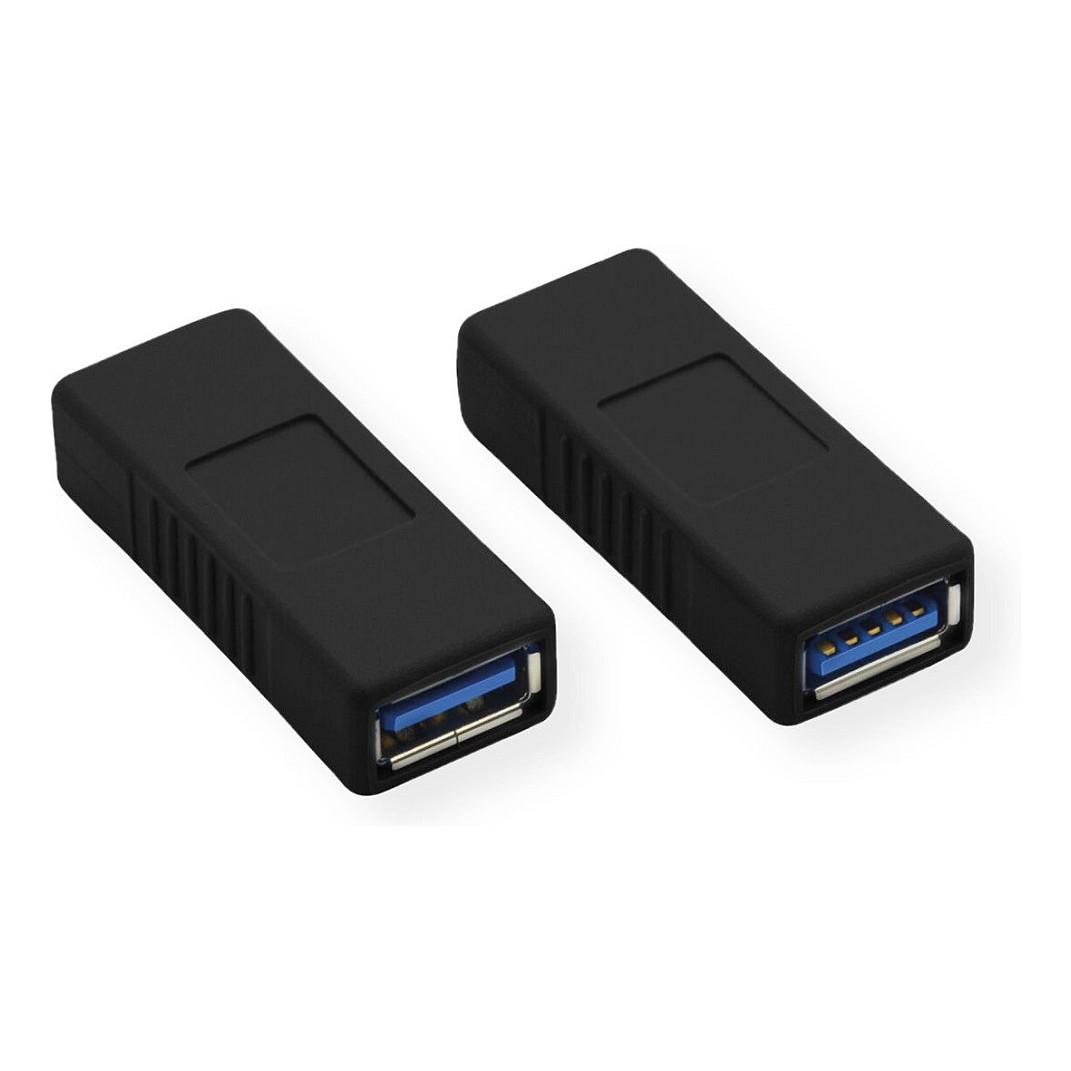 Adapter VALUE 12.99.2997, USB 3.2 Gen 1, USB-A Femër në USB-A Femër, 5 Gbps - Zezë - 2