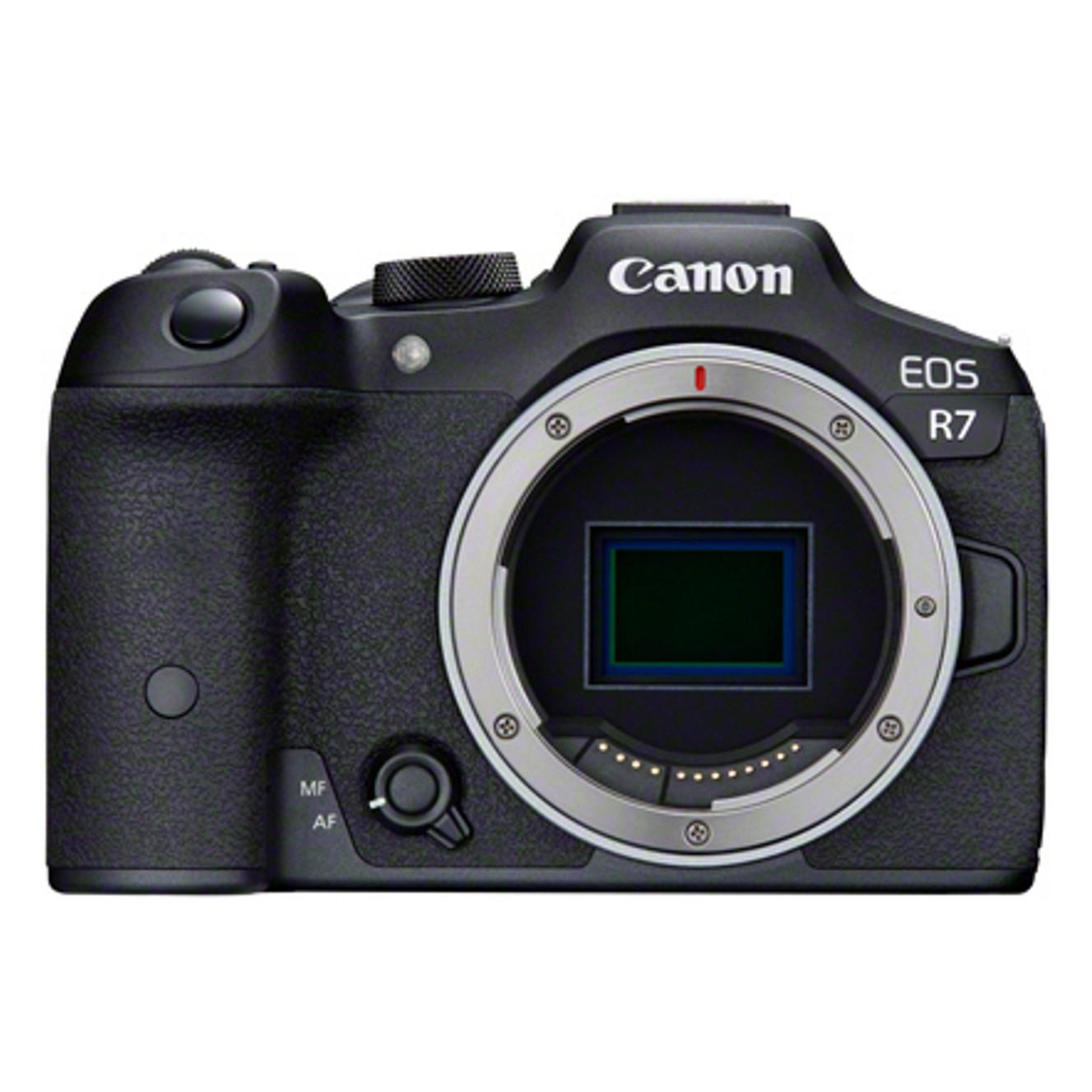 Kamerë Digjitale Canon EOS R7 Body, APS-C, 32.5MP, 30fps, 4K 60fps, 5-Axis IS, RF Mount - Zezë