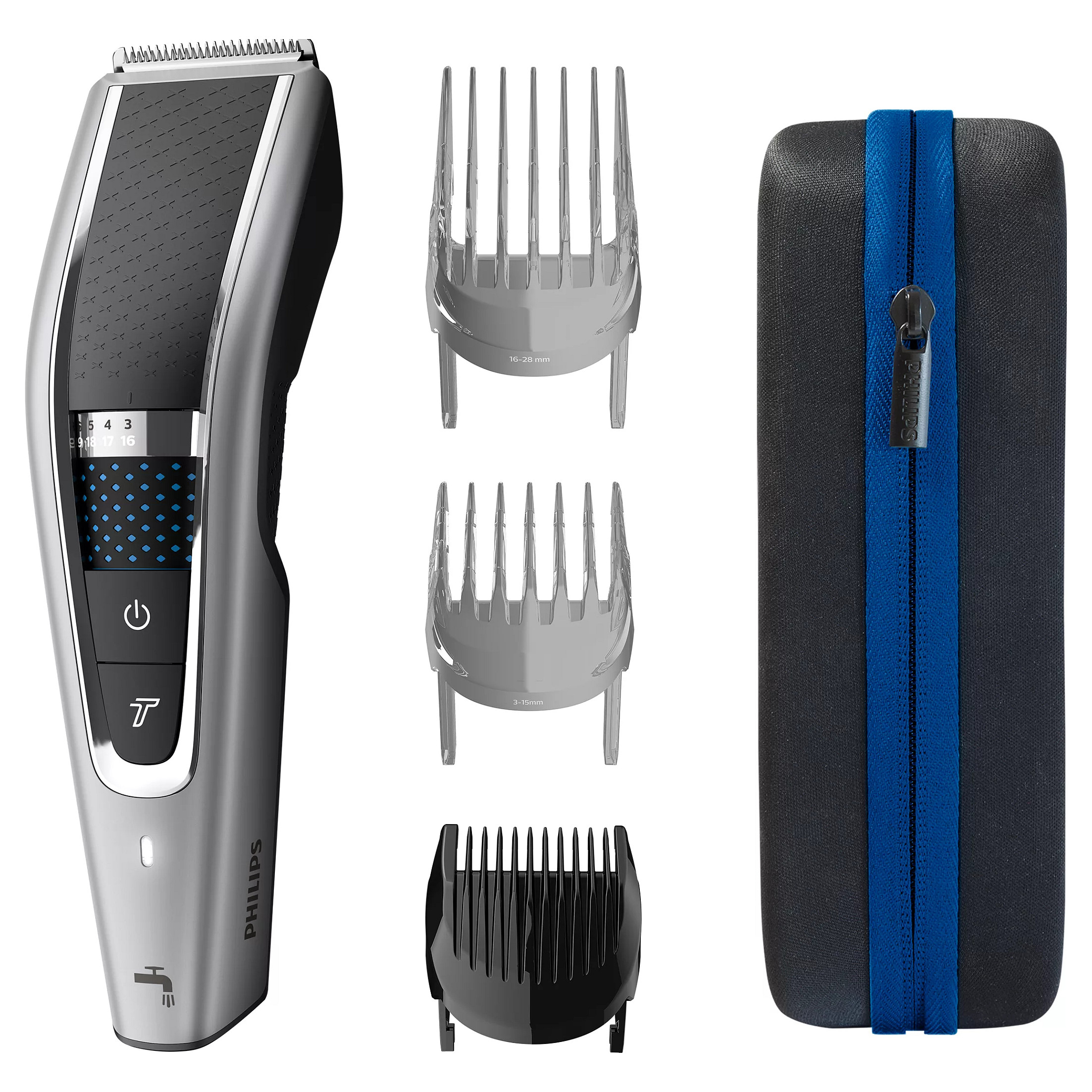 Makinë e rrojës Philips Series 5000 HC5650/15 / DualCut / Trim-n-Flow PRO / 28 Nivele / 0.5-28 mm / 90 Min - Zezë/Hiri - 2