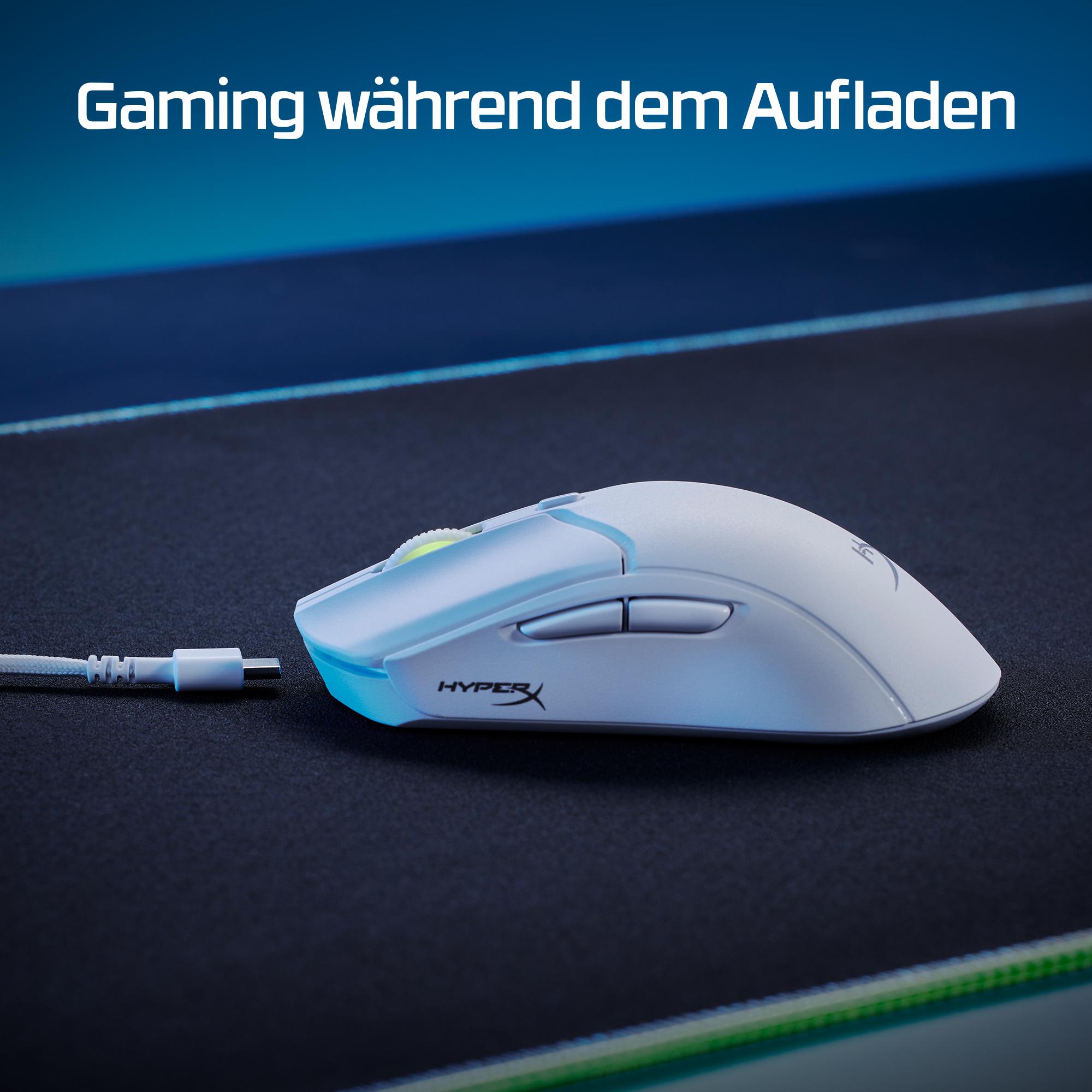 Maus Gaming HyperX Pulsefire Haste 2 Wireless / 2.4GHz + Bluetooth / HyperX 26K - Bardhë - 4